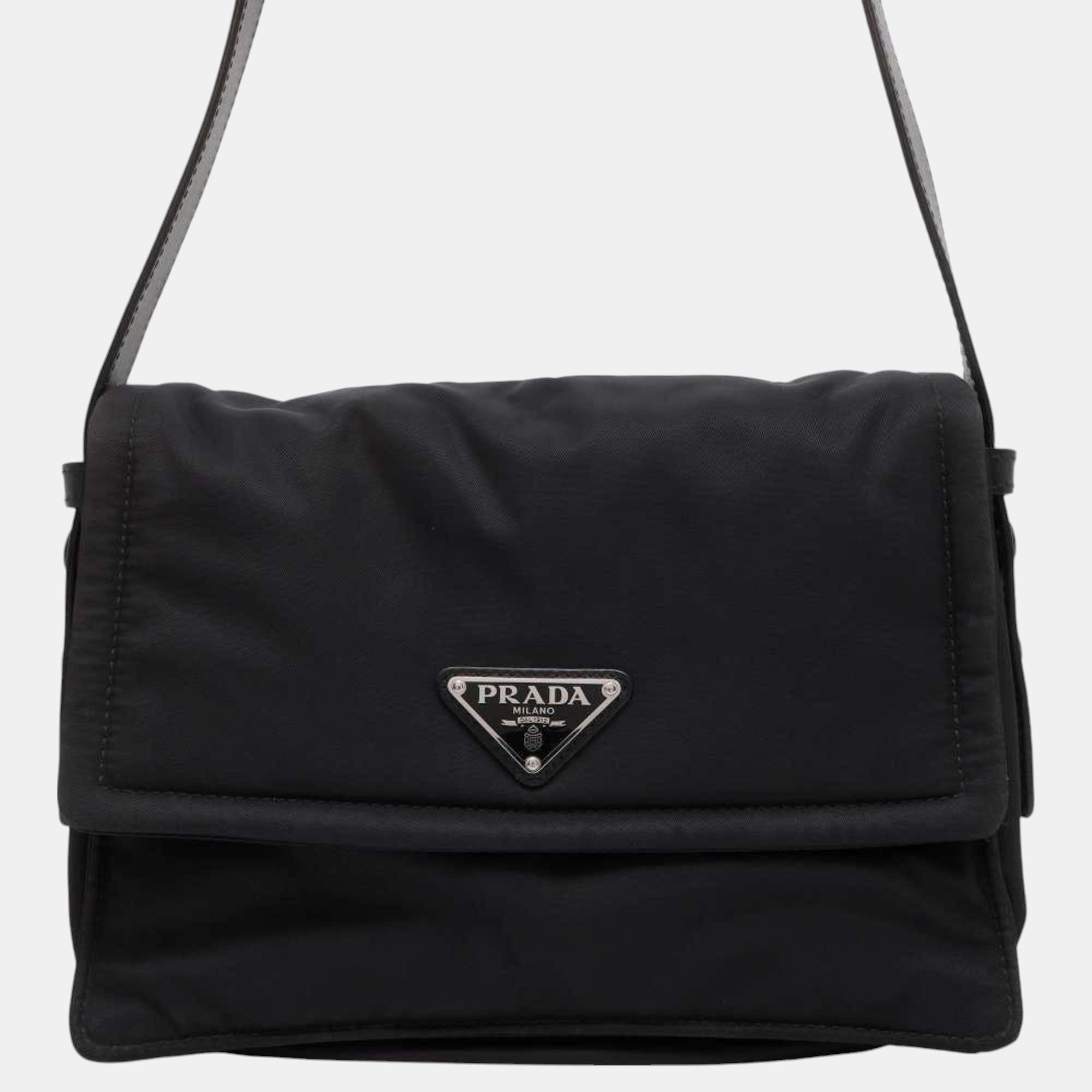 

Prada Small Padded Re-Nylon Black Shoulder Bag