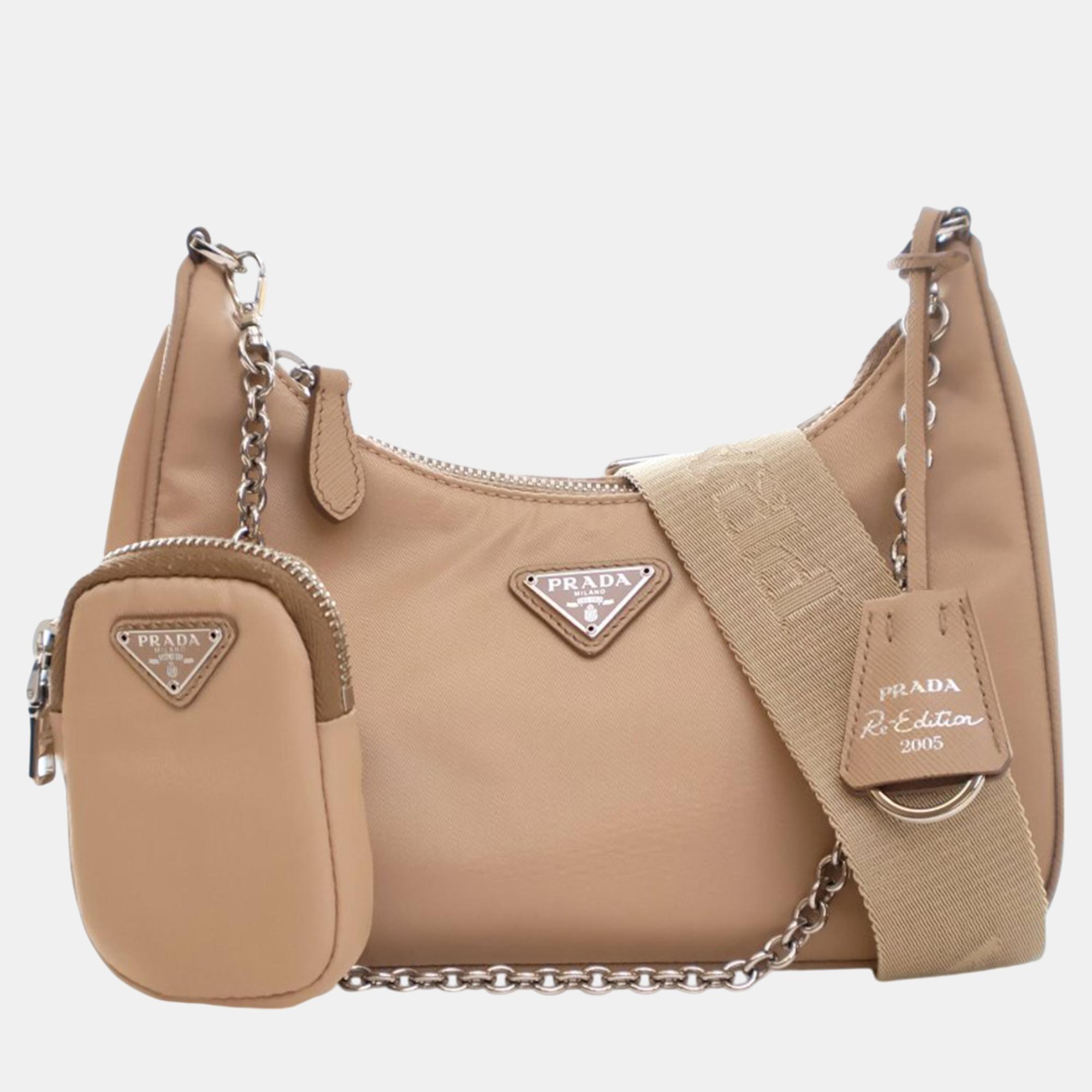 

Prada Re-Edition 2005 Re-Nylon Satchel, Beige