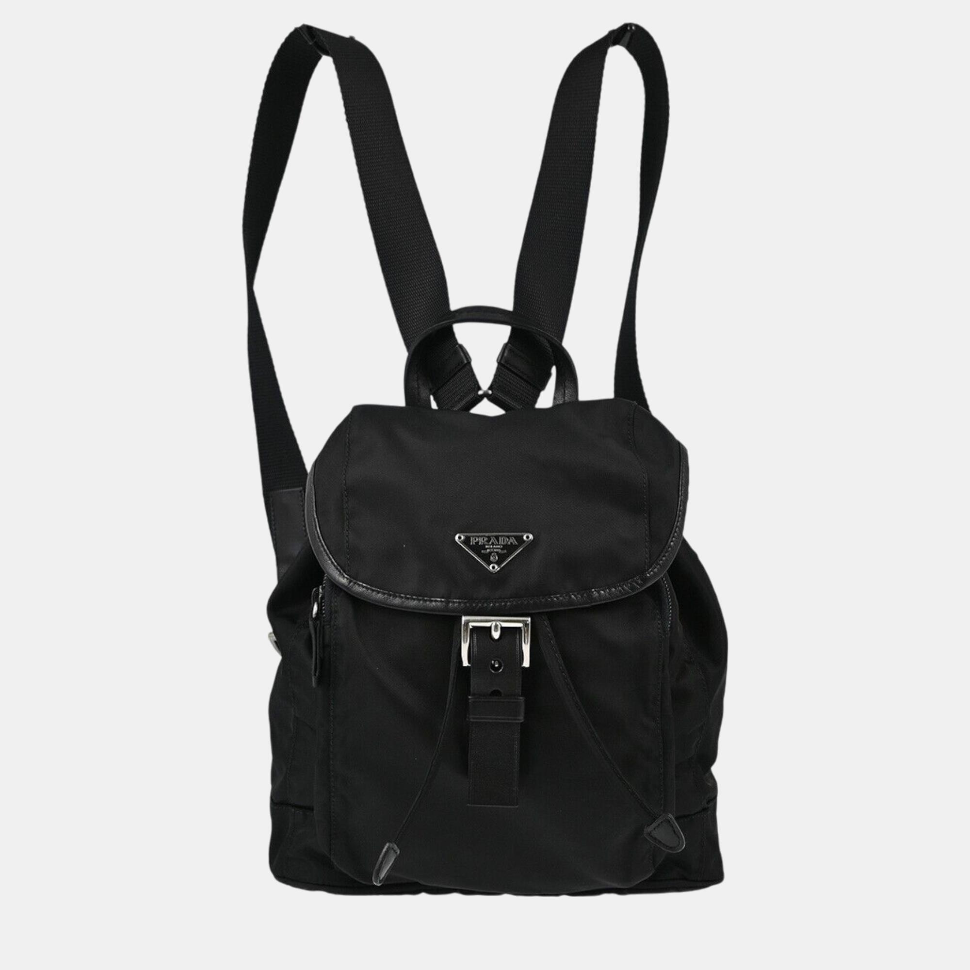 

Prada Black Nylon Backpack