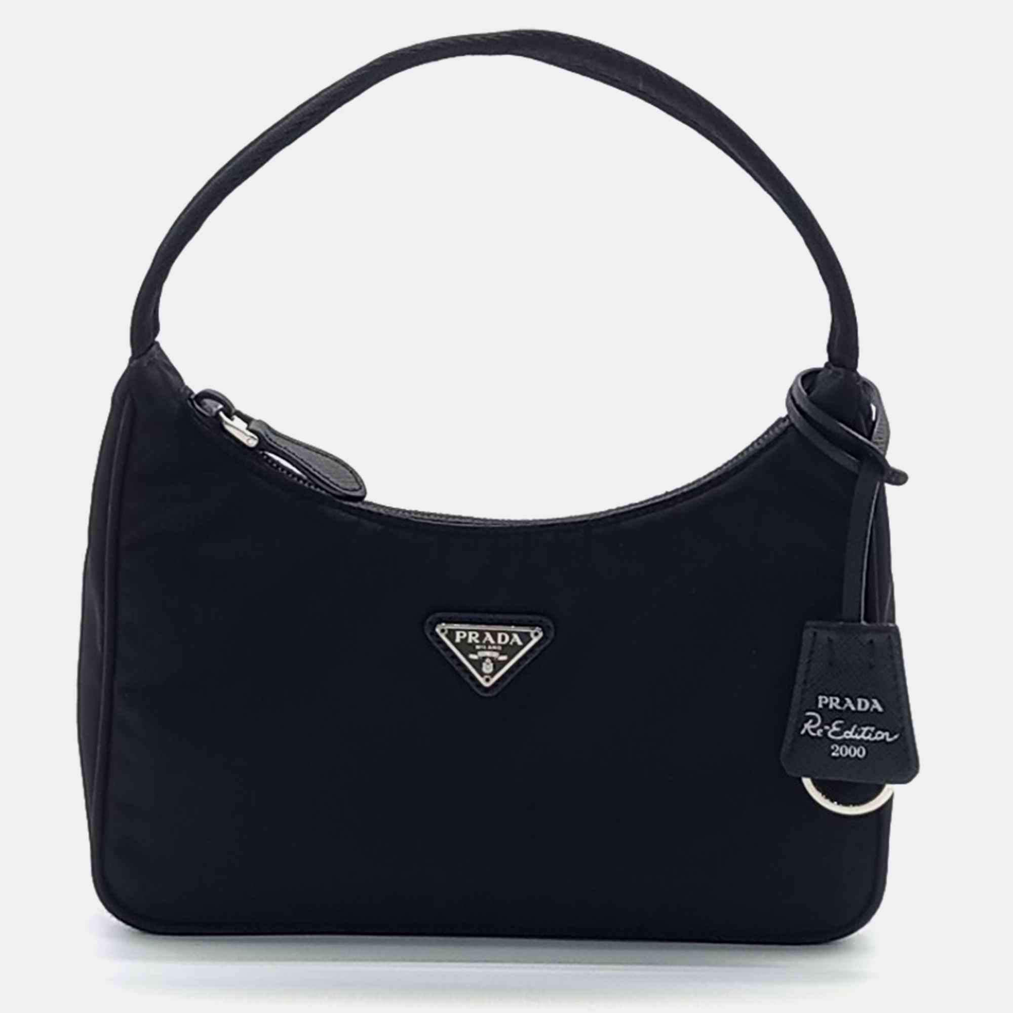 

Prada Re-Nylon Hobo Bag, Black