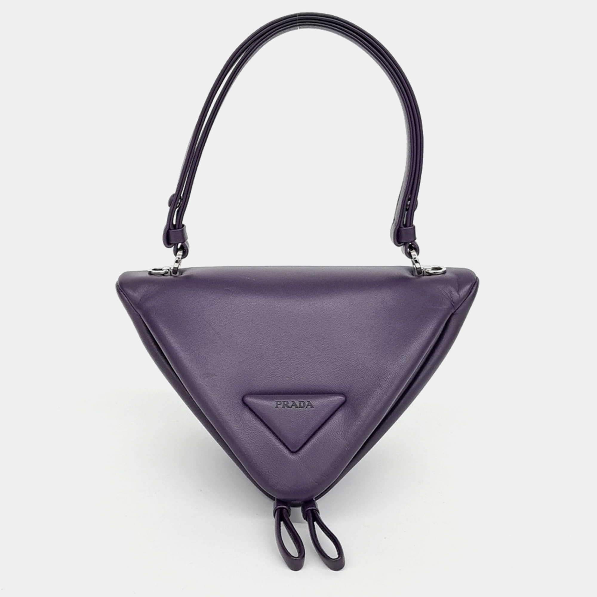 

Prada Nappa Triangle Tote and Shoulder Bag, Purple