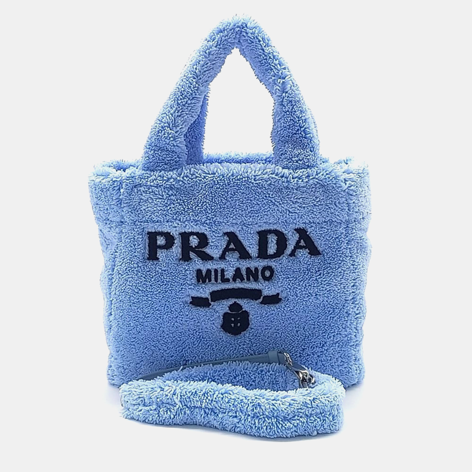 

Prada Terry Mini Tote and Shoulder Bag, Blue