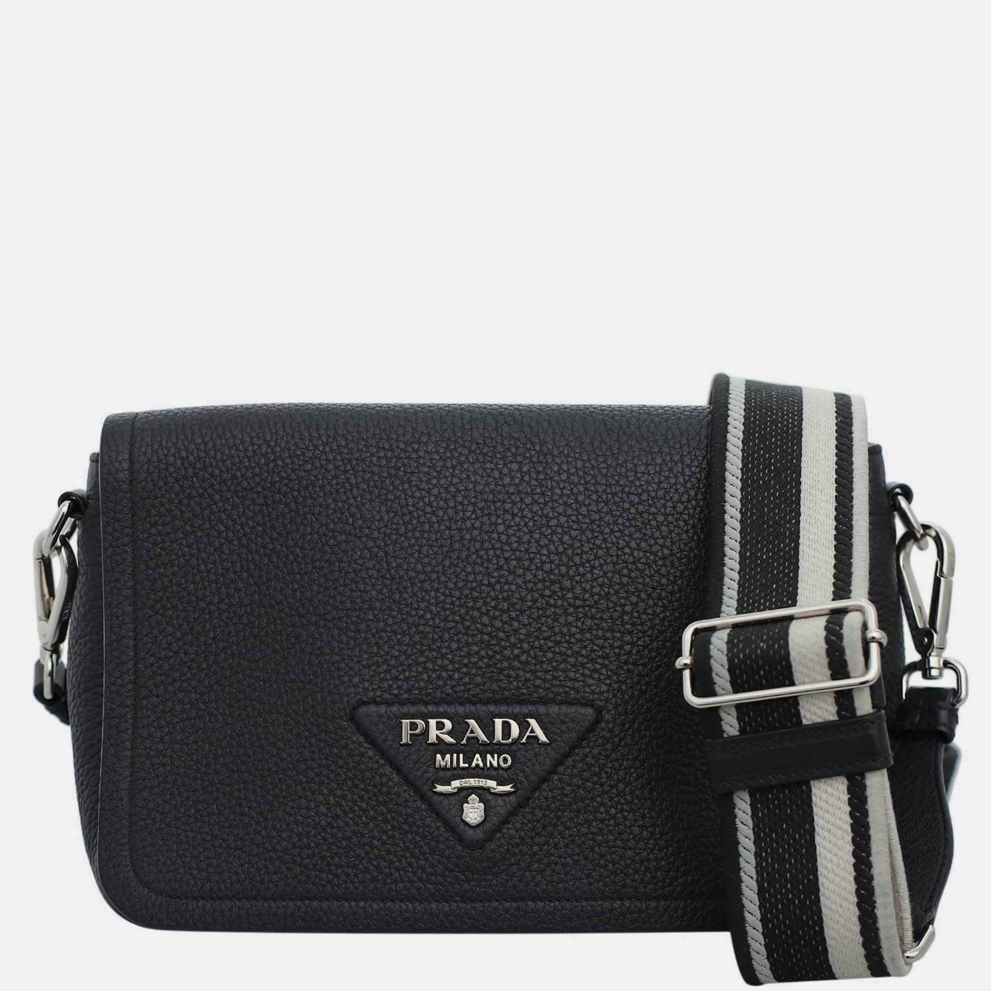 

Prada Small Flou Shoulder Bag, Black