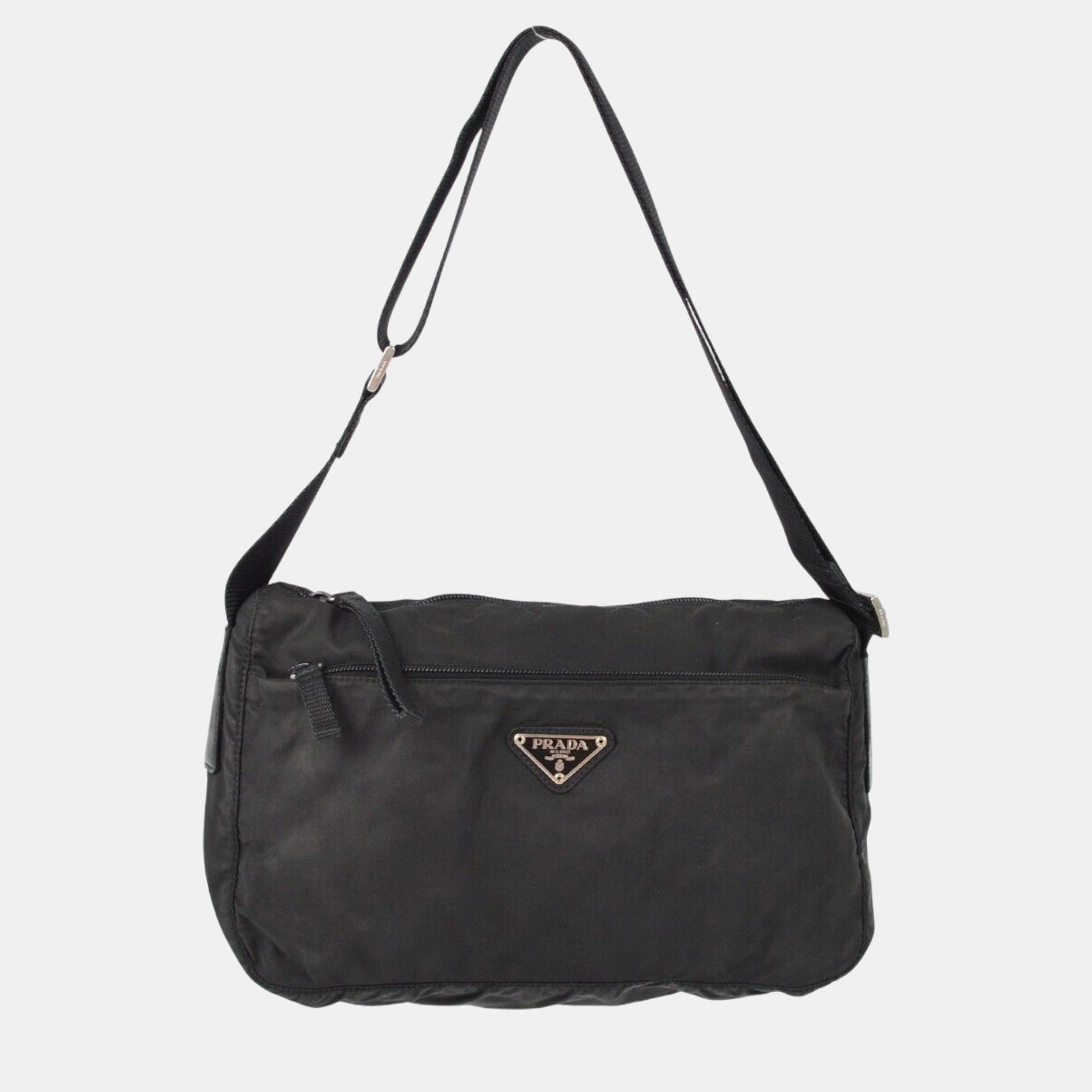 

Prada Black Nylon Shoulder Bag