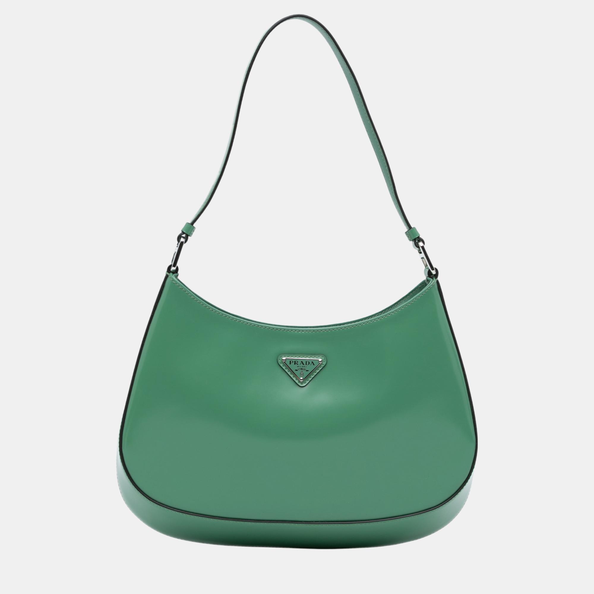 

Prada Spazzolato Cleo Shoulder Bag, Green