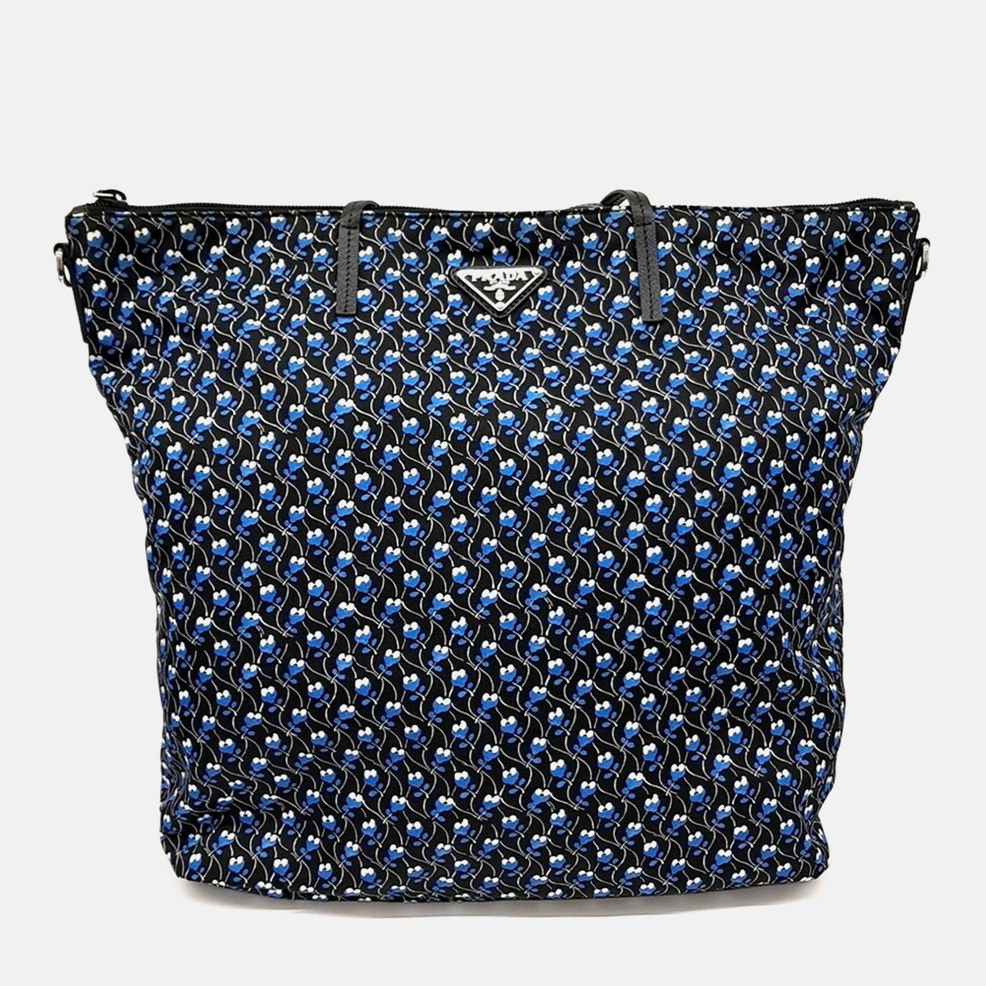 

Prada Black Blue Fabric Prada fabric Crossbody bag