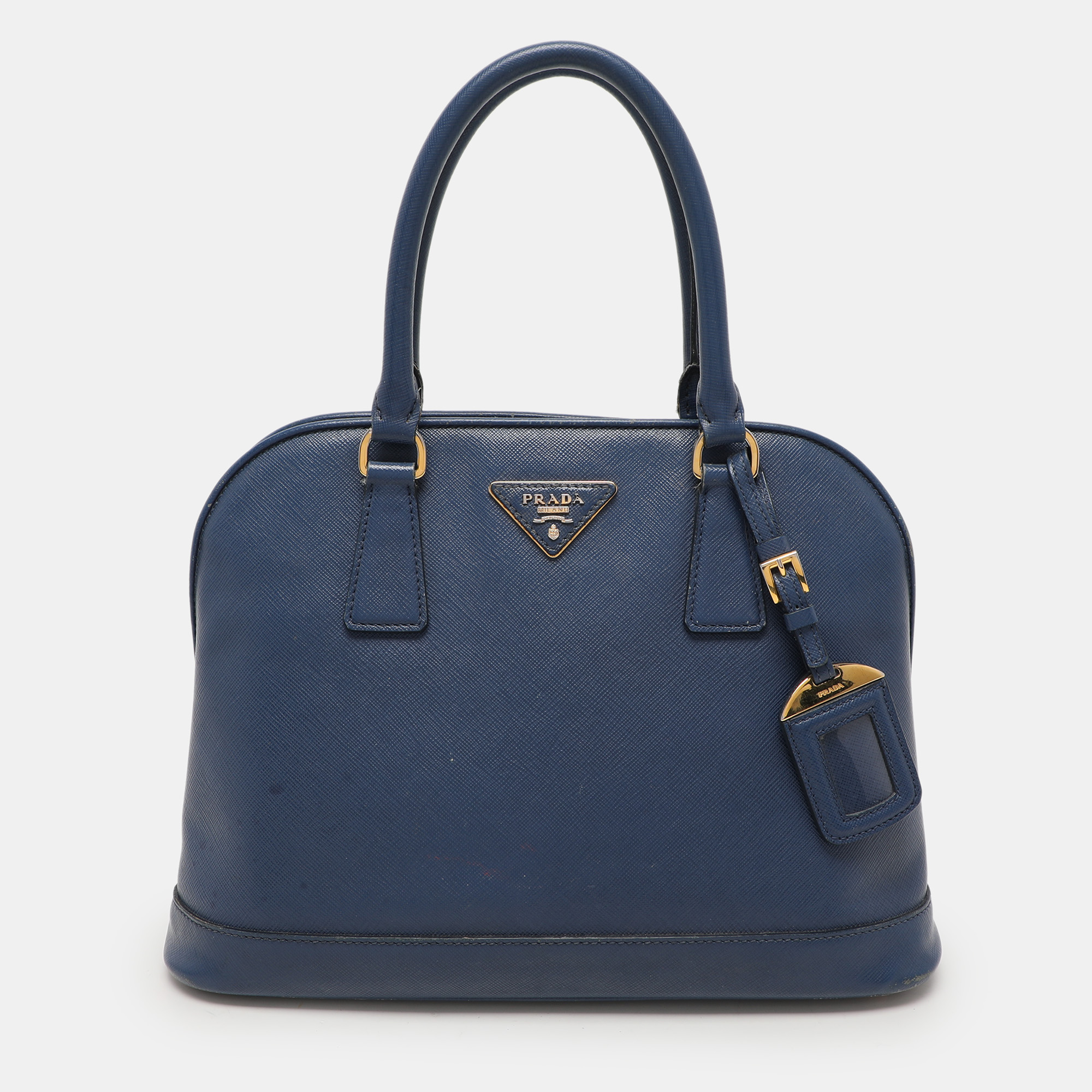 

Prada Navy Blue Saffiano Lux Leather  Promenade Bag