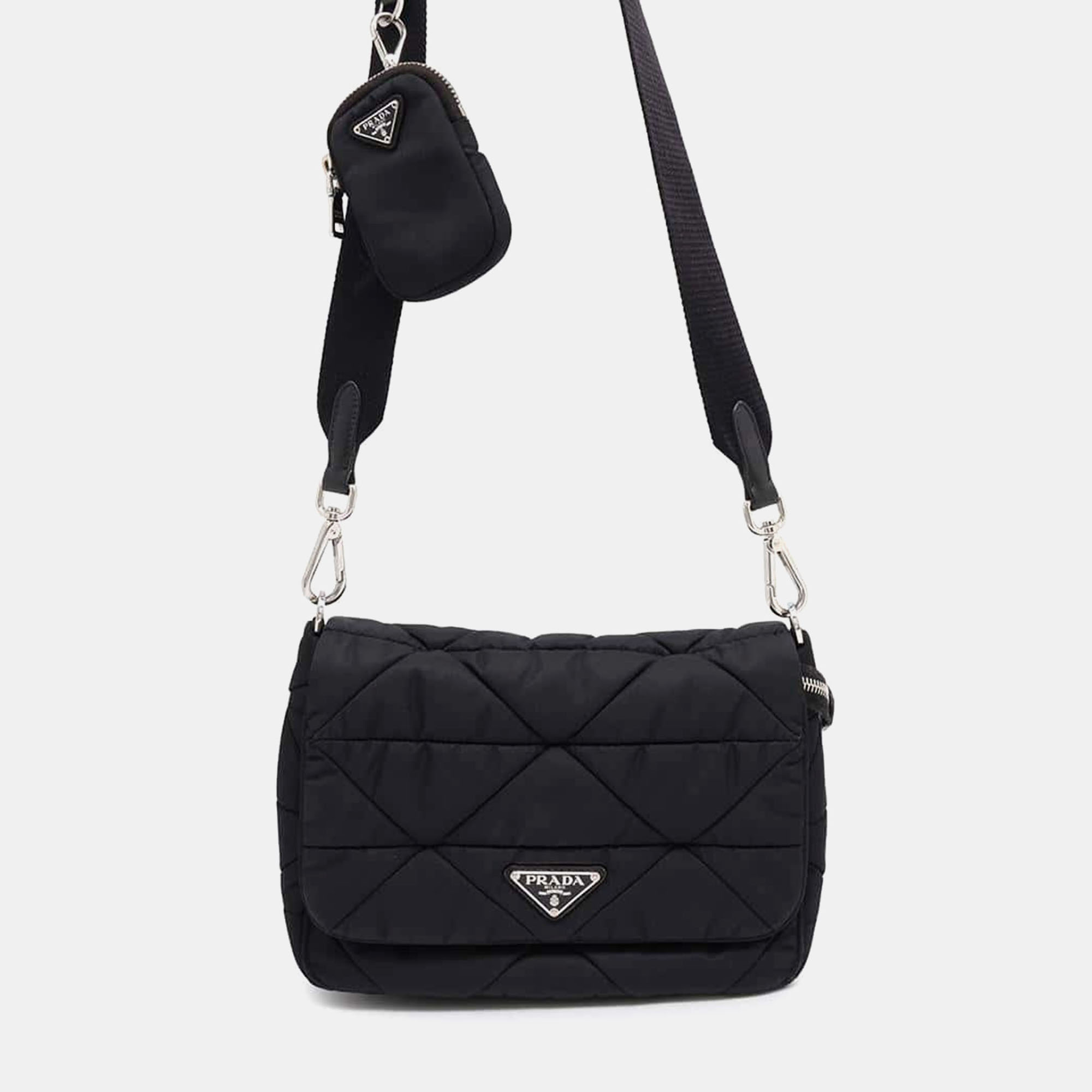 

Prada Black Nylon Padded Shoulder Bag