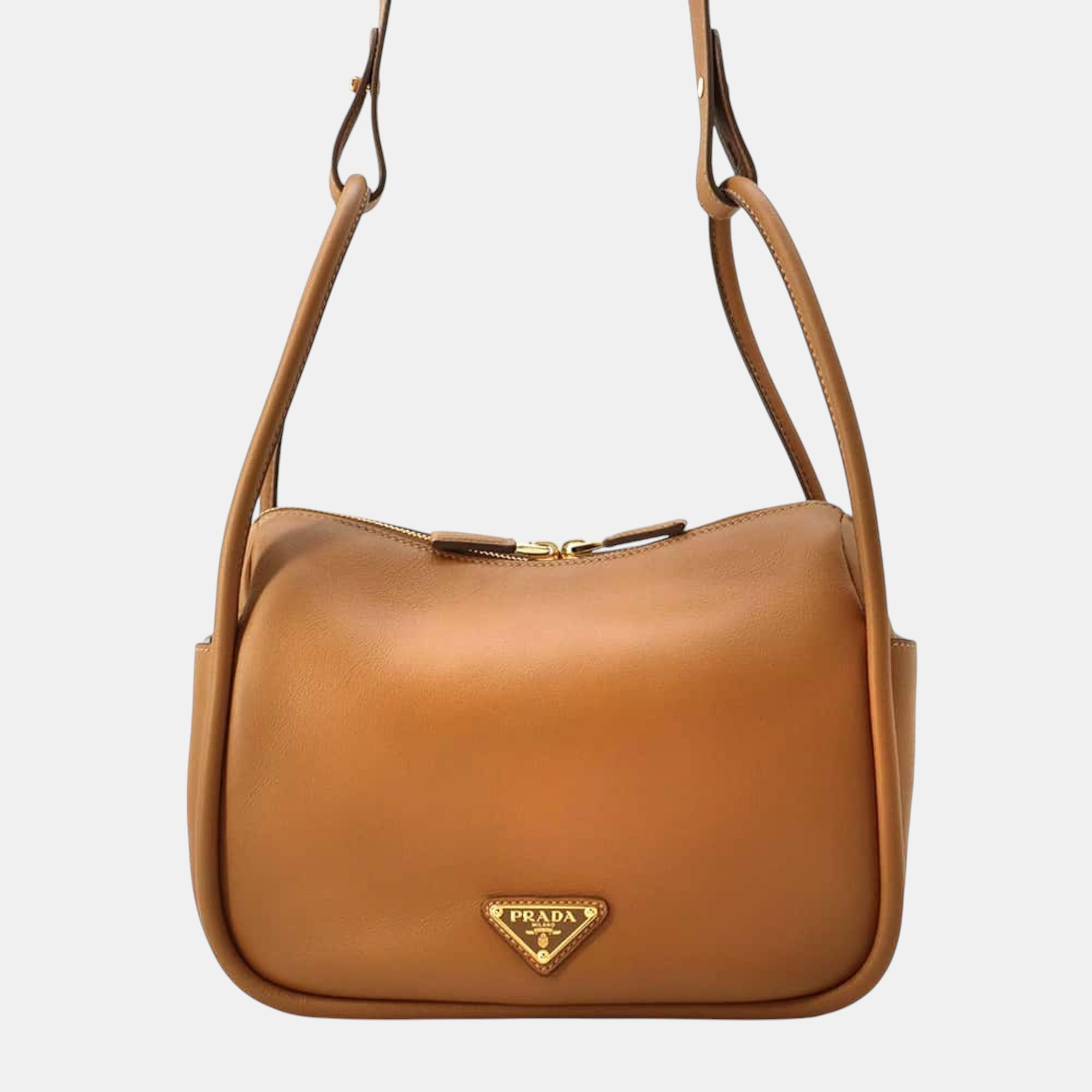 

Prada Brown Darling Leather Shoulder Bag