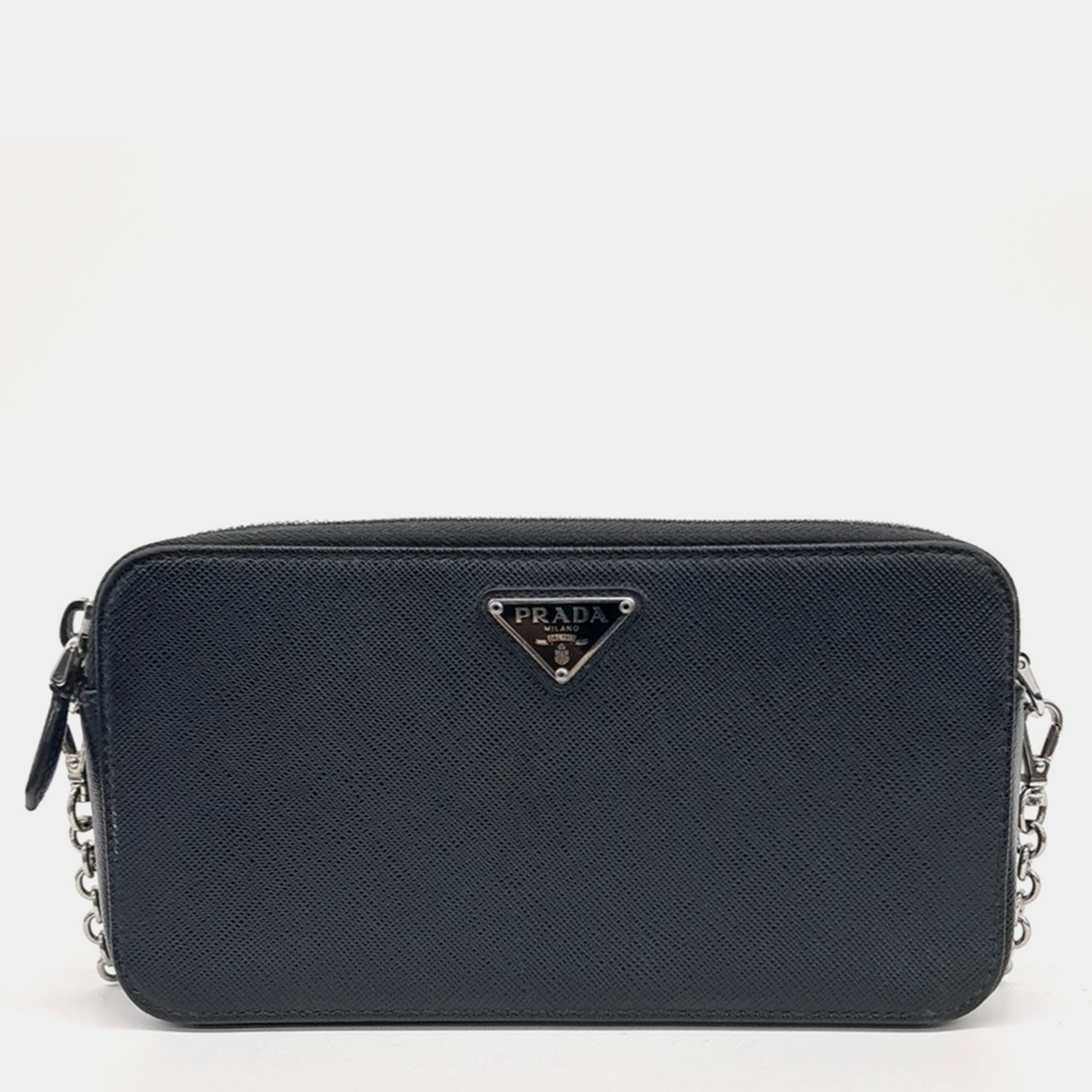 

Prada Black Leather Nappa Diagram Mini Chain Bag