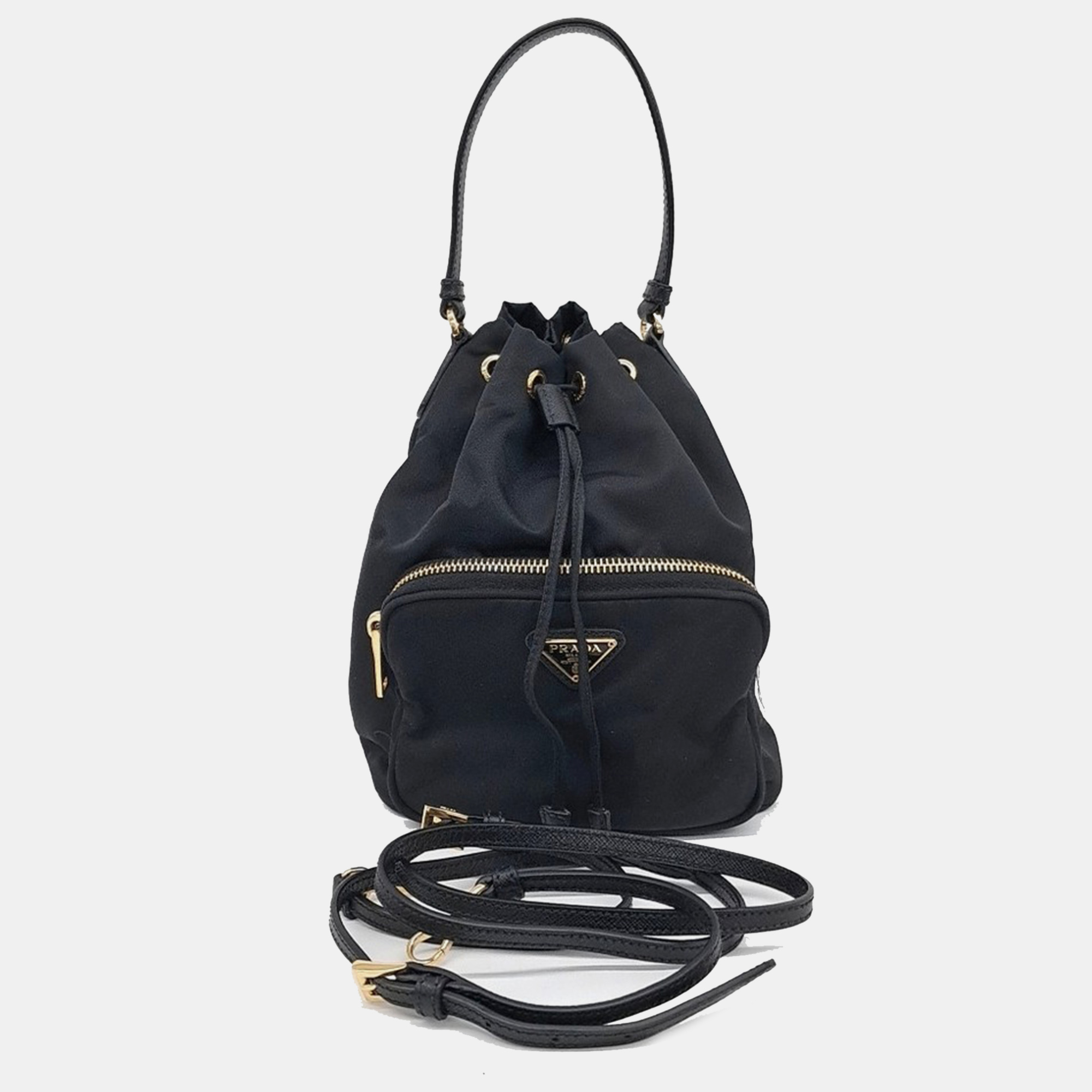 

Prada Black Nylon bucket bag