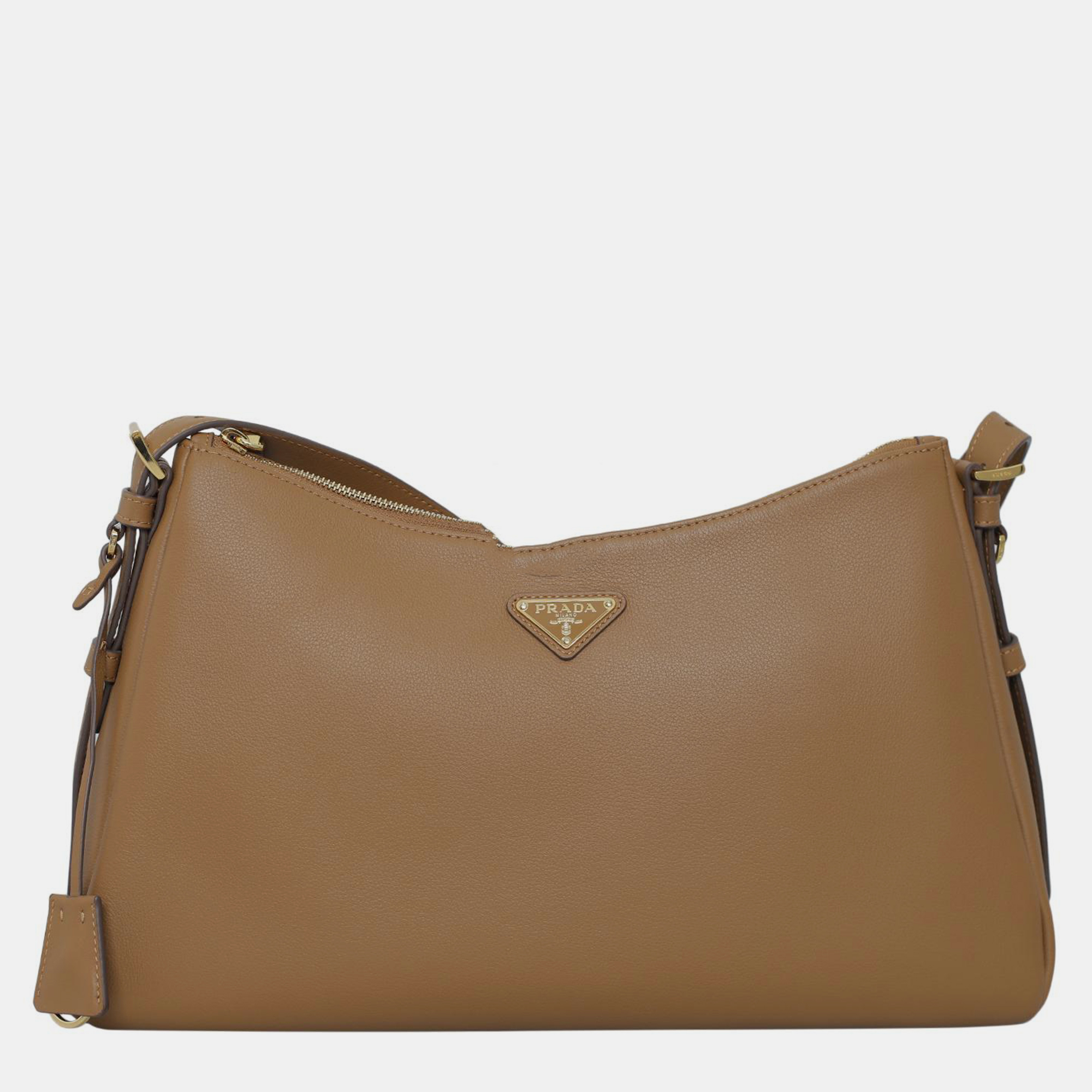 

Prada Leather Aimee Large Shoulder Bag, Brown