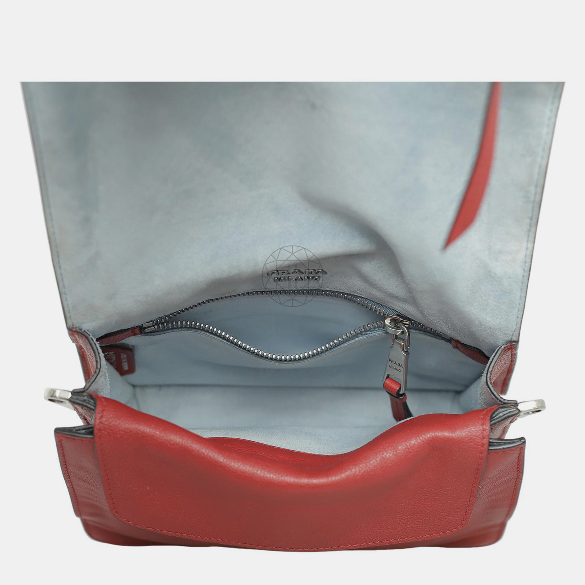 Prada Glace Calf Etiquette Crossbody Bag 
