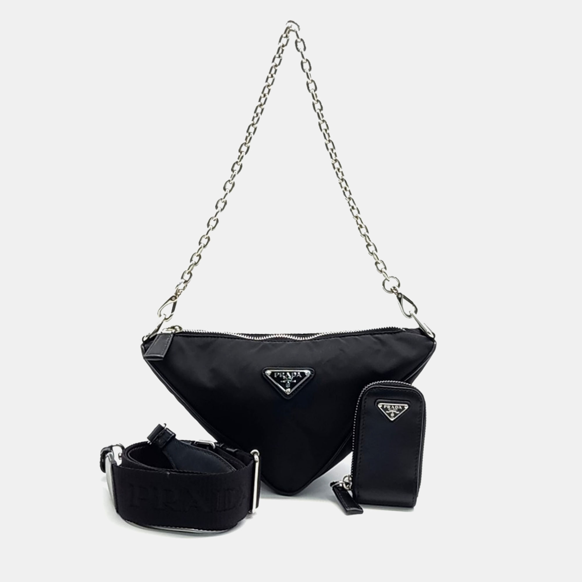 

Prada Black Fabric Triangle Shoulder Bag