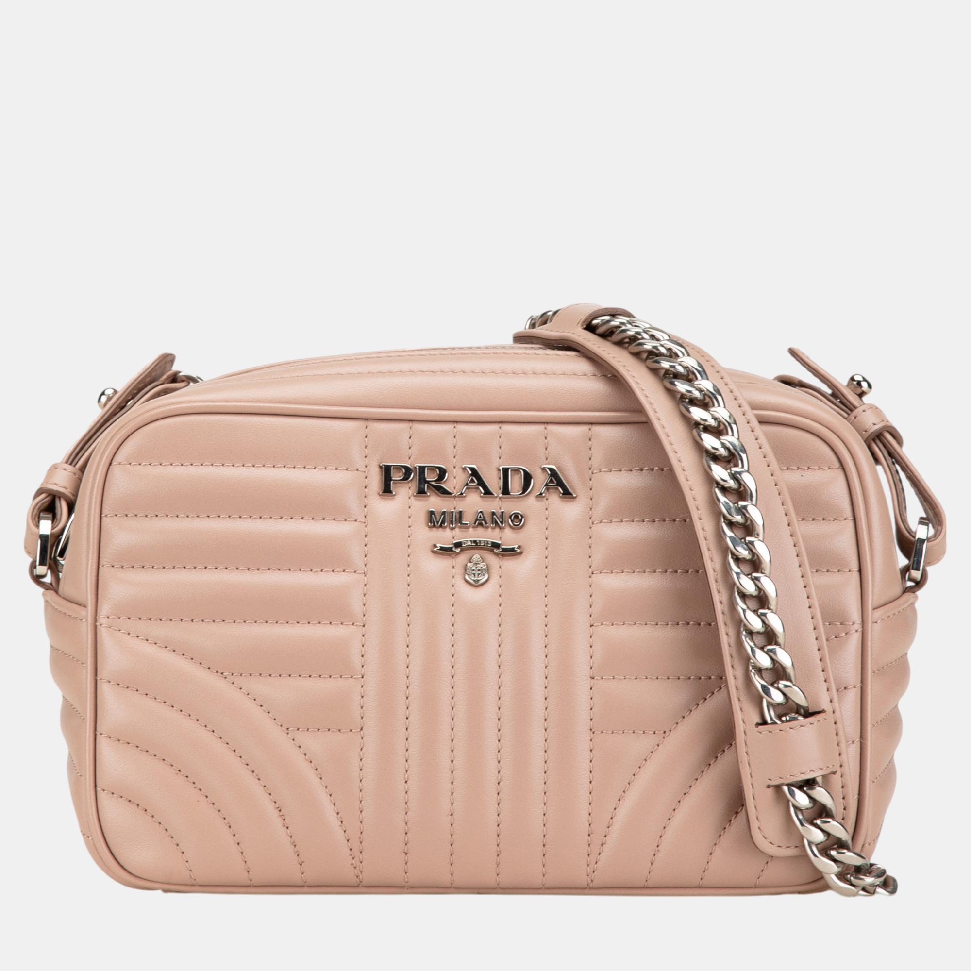 

Prada Beige Soft Calf Diagramme Crossbody