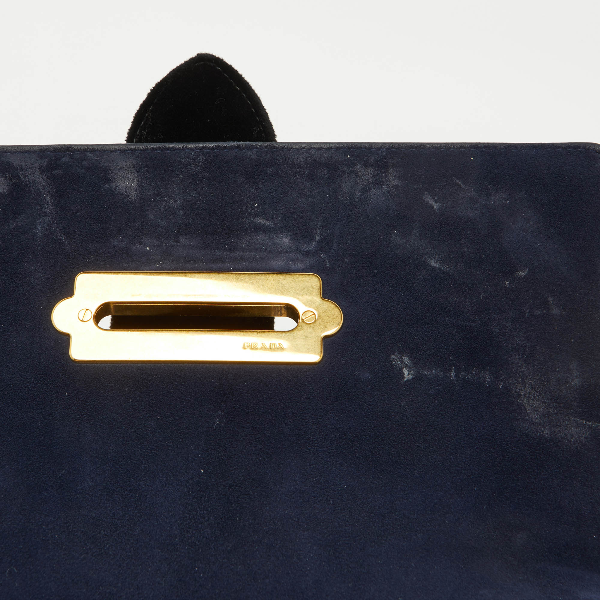 Prada Multicolor Velvet Trompe L`oeil Cahier Flap Top Handle Bag 
