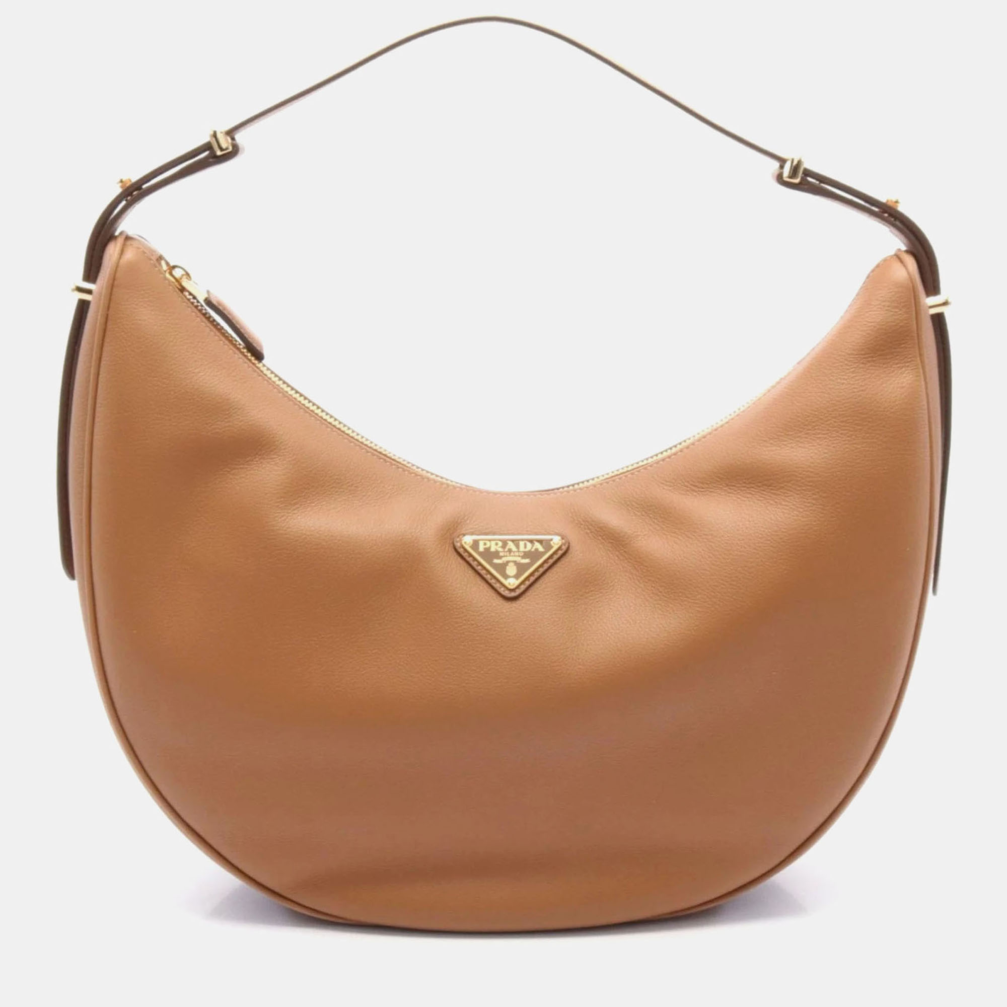 

Prada Brown Leather Hobo Bag