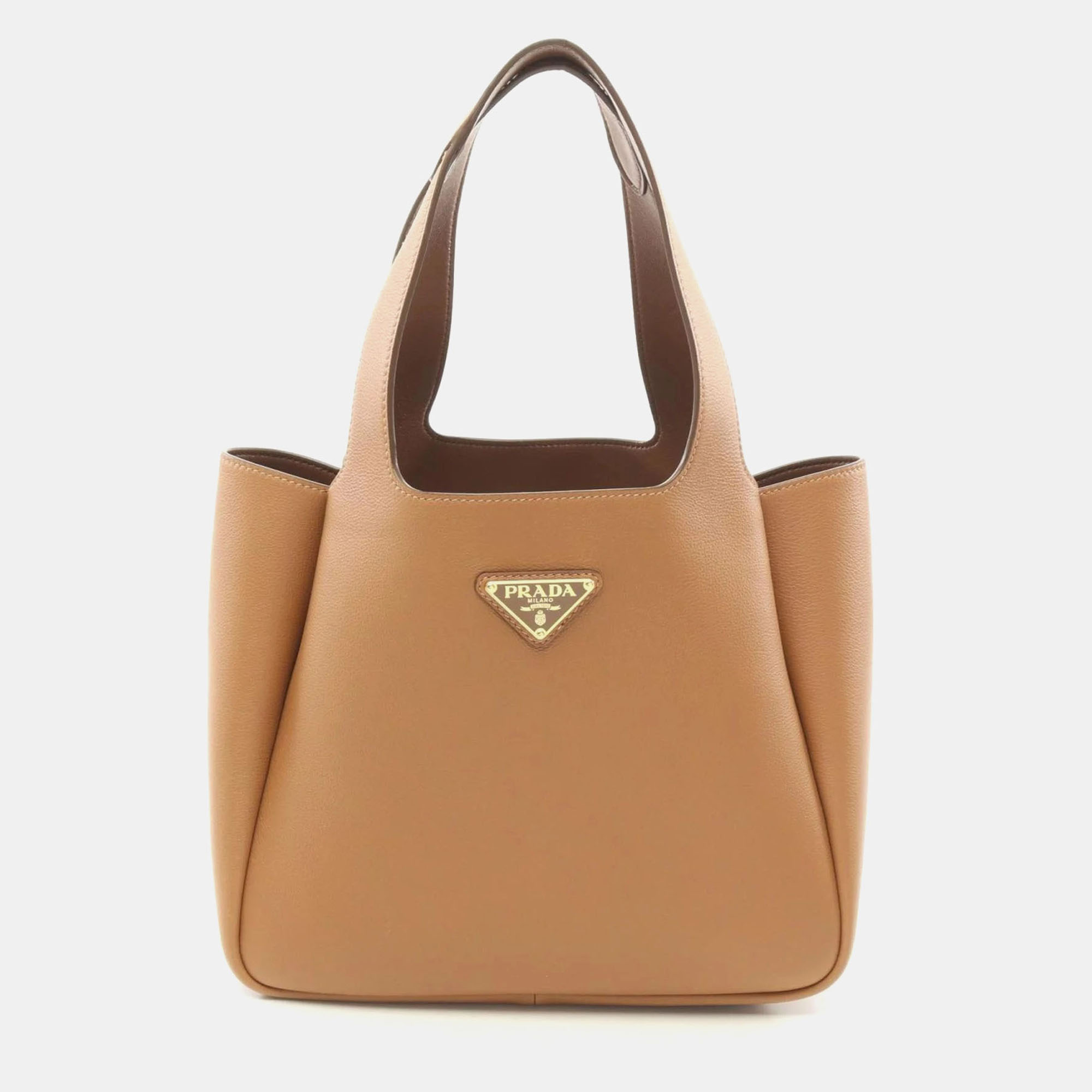 

Prada Brown Leather Soft Grain Tote Bag