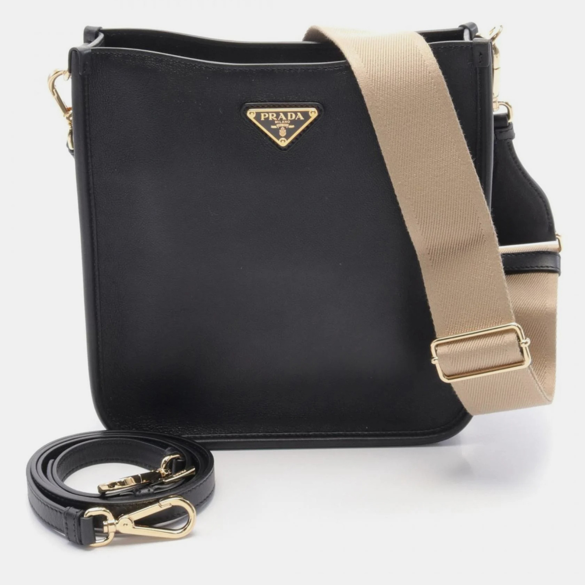 

Prada Shoulder Leather Bag, Black