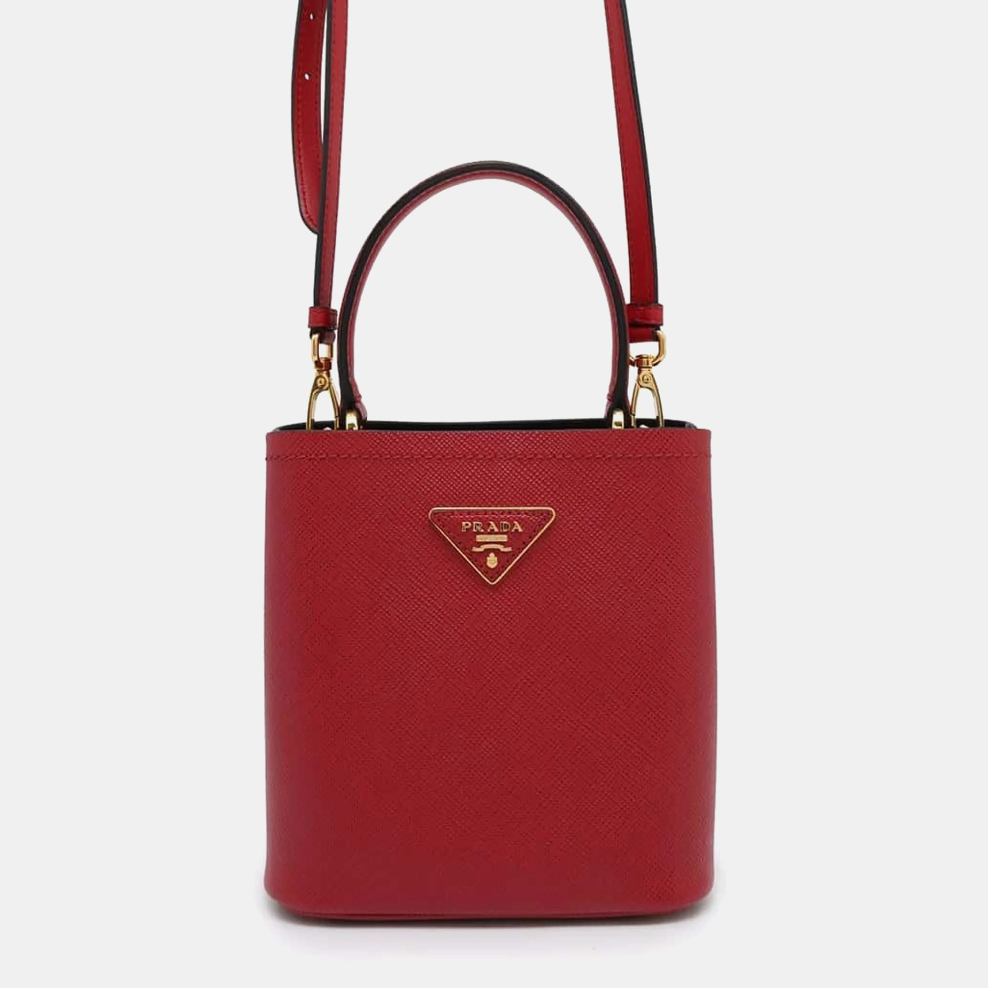 

Prada Panier Small Shoulder Bag, Red