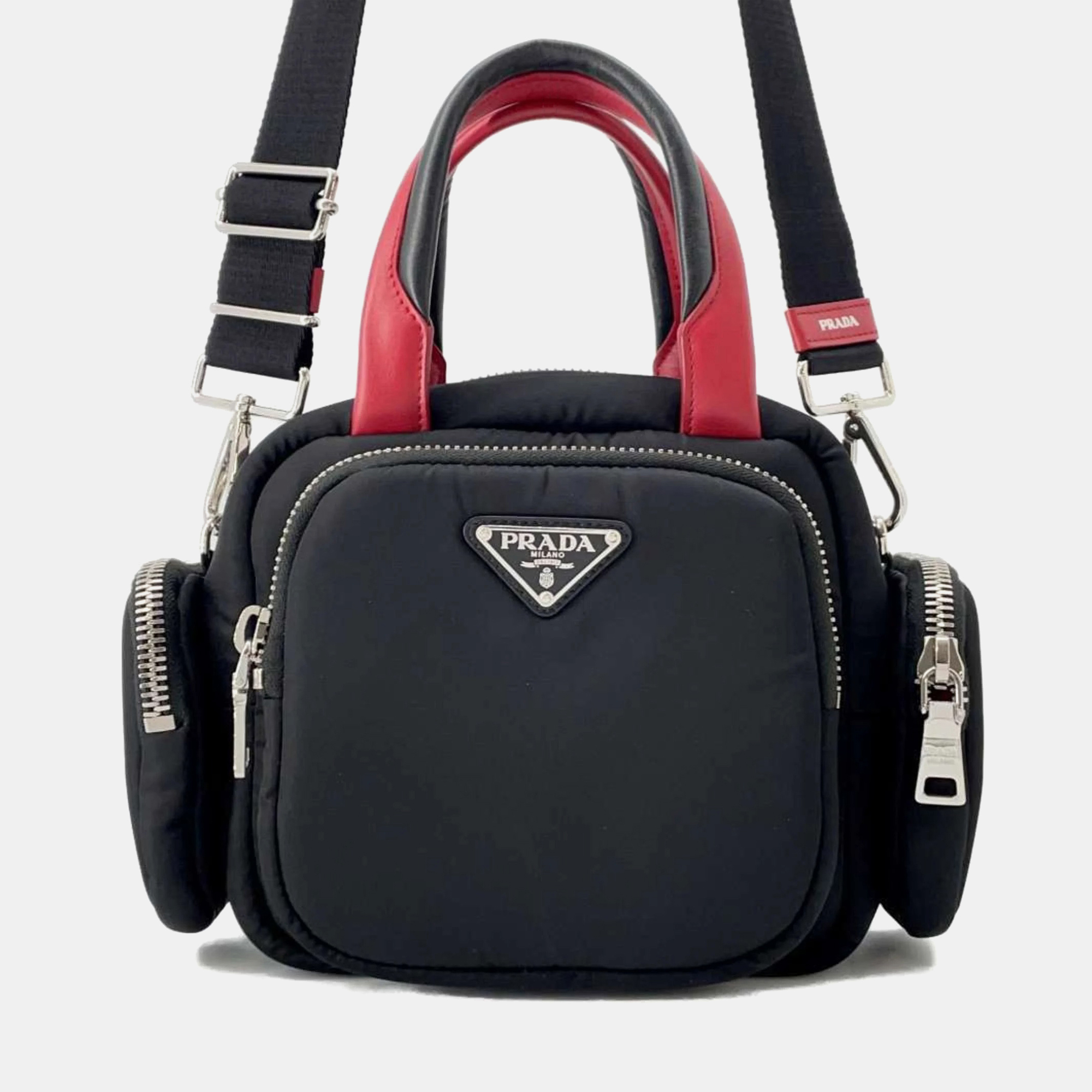 

Prada Multi-Pocket Nylon Bag Shoulder, Black