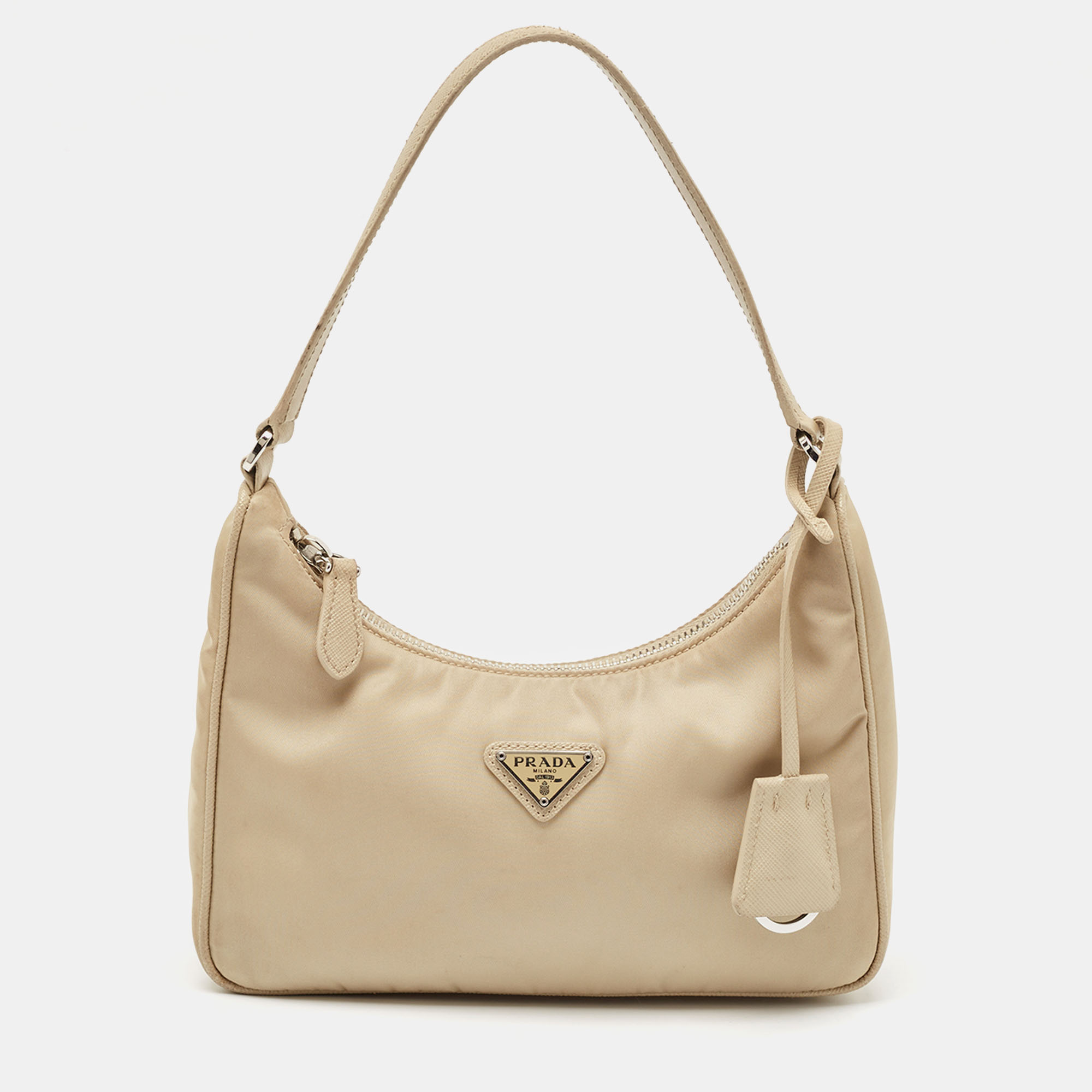 

Prada Cream Nylon and Leather Re-Edition 2005 Bag