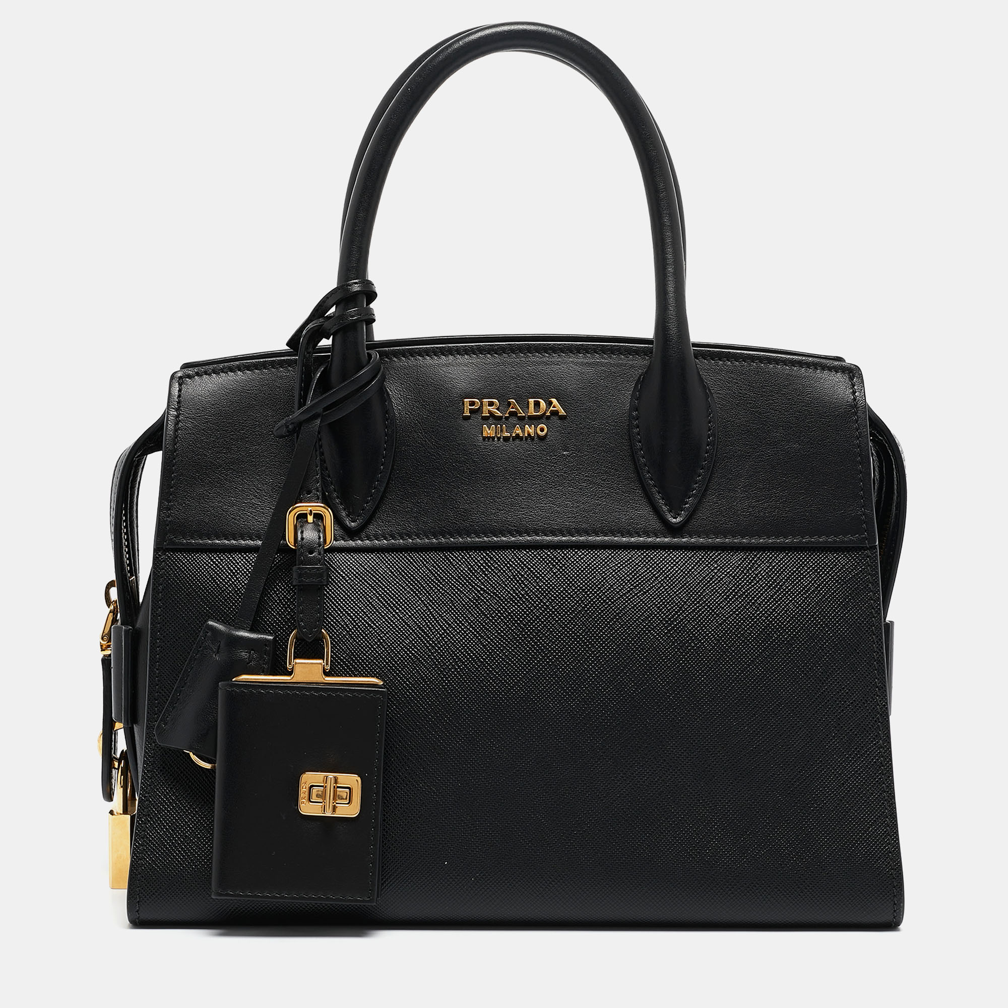 

Prada Black Saffiano Lux and City Leather Esplanade Tote