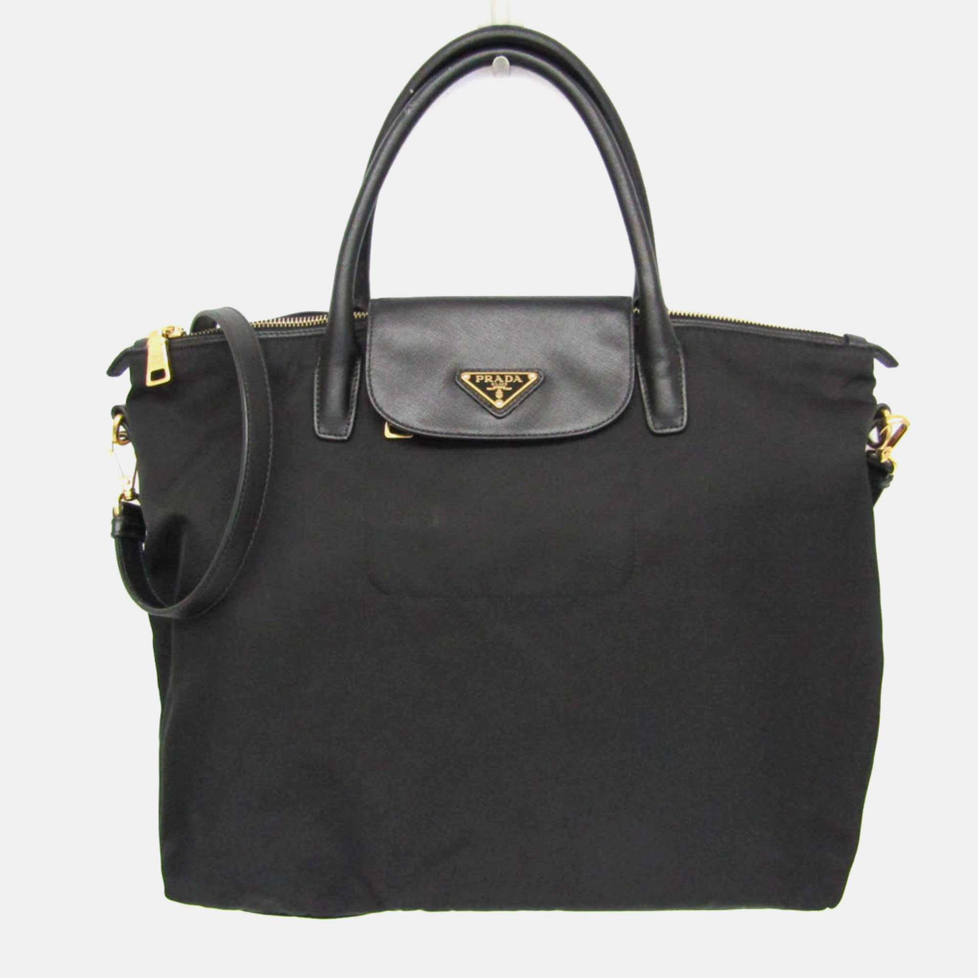 

Prada Black Leather, Nylon Shoulder Bag