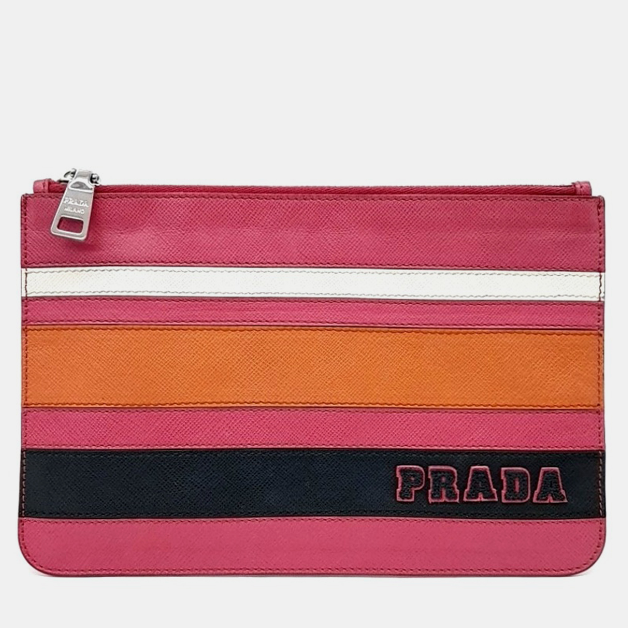 

Prada Multicolor Leather Saffiano Pouch