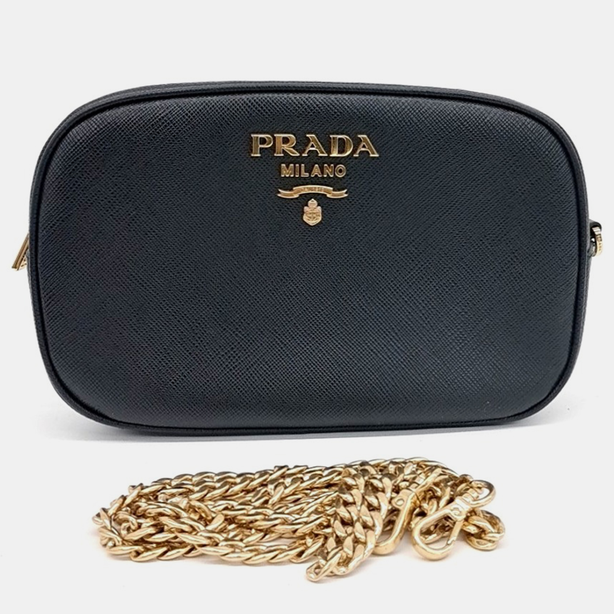 

Prada Black Leather Belt Bag