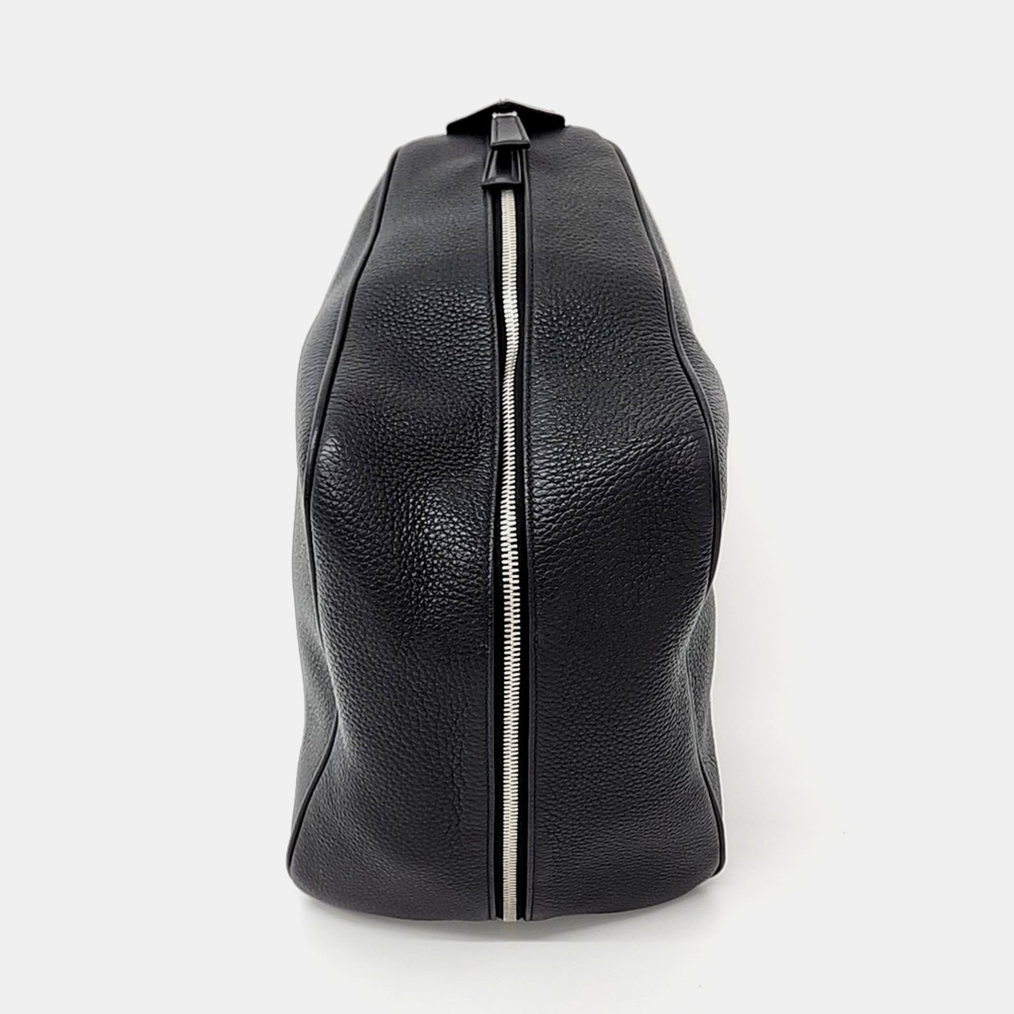 

Prada Black Leather Triangle Backpack