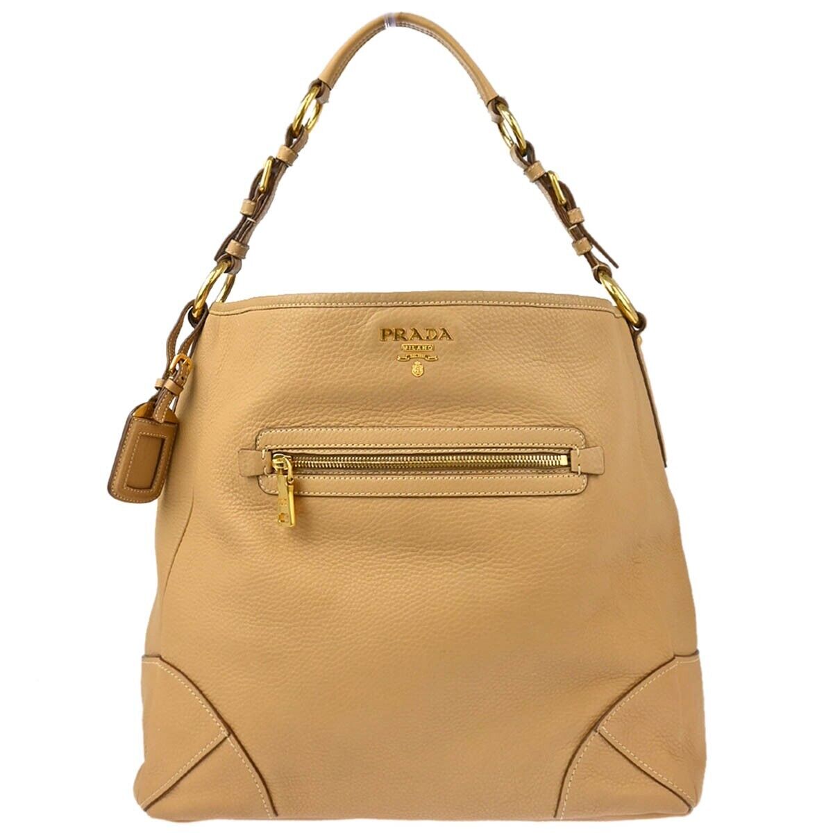 

Prada Beige Leather Shoulder Bag