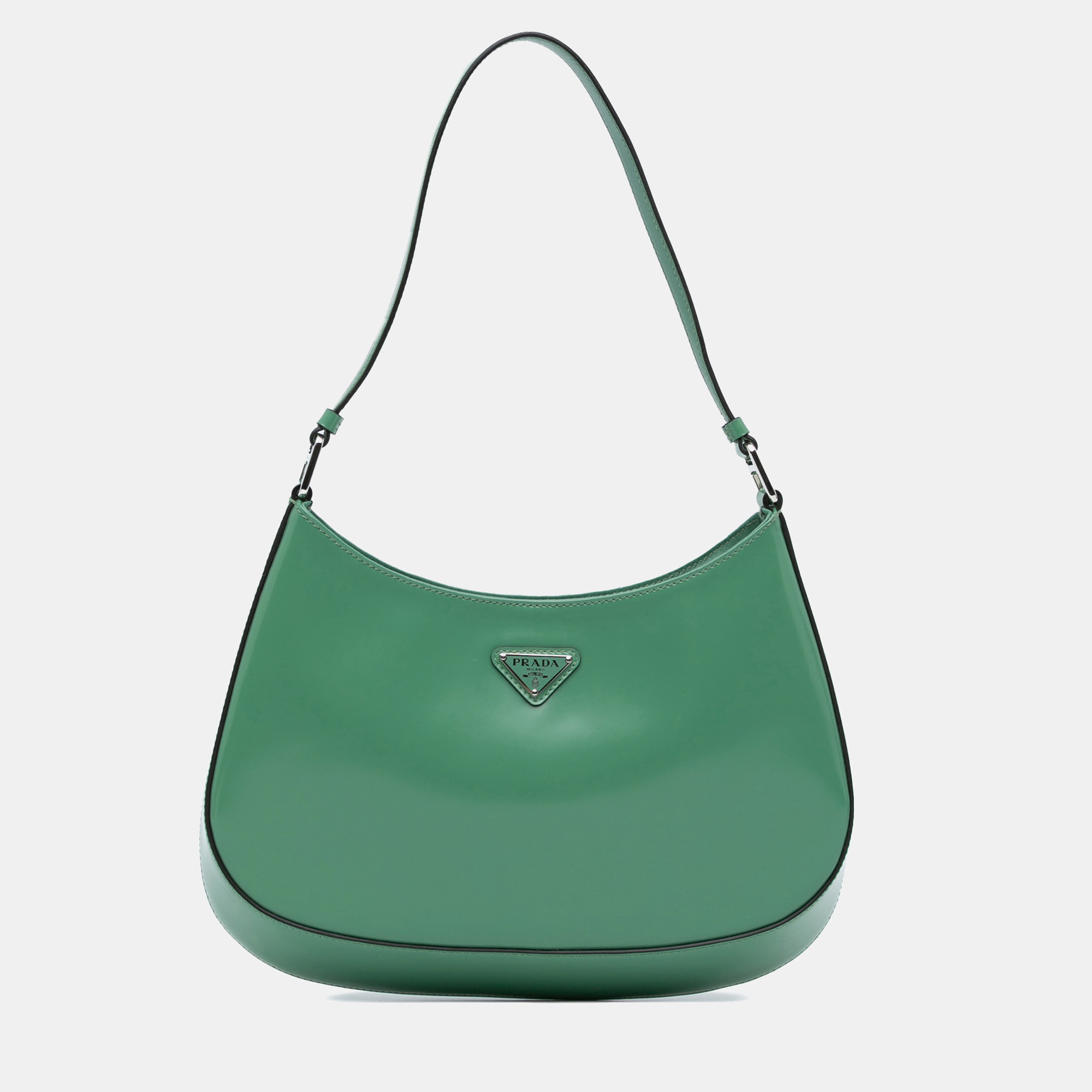 

Prada Green Spazzolato Leather Cleo Shoulder Bag