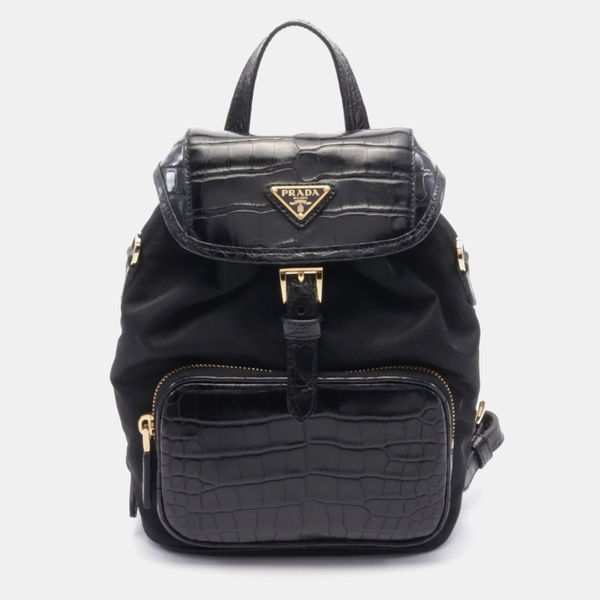 

Prada Black Nylon and Leather Backpack