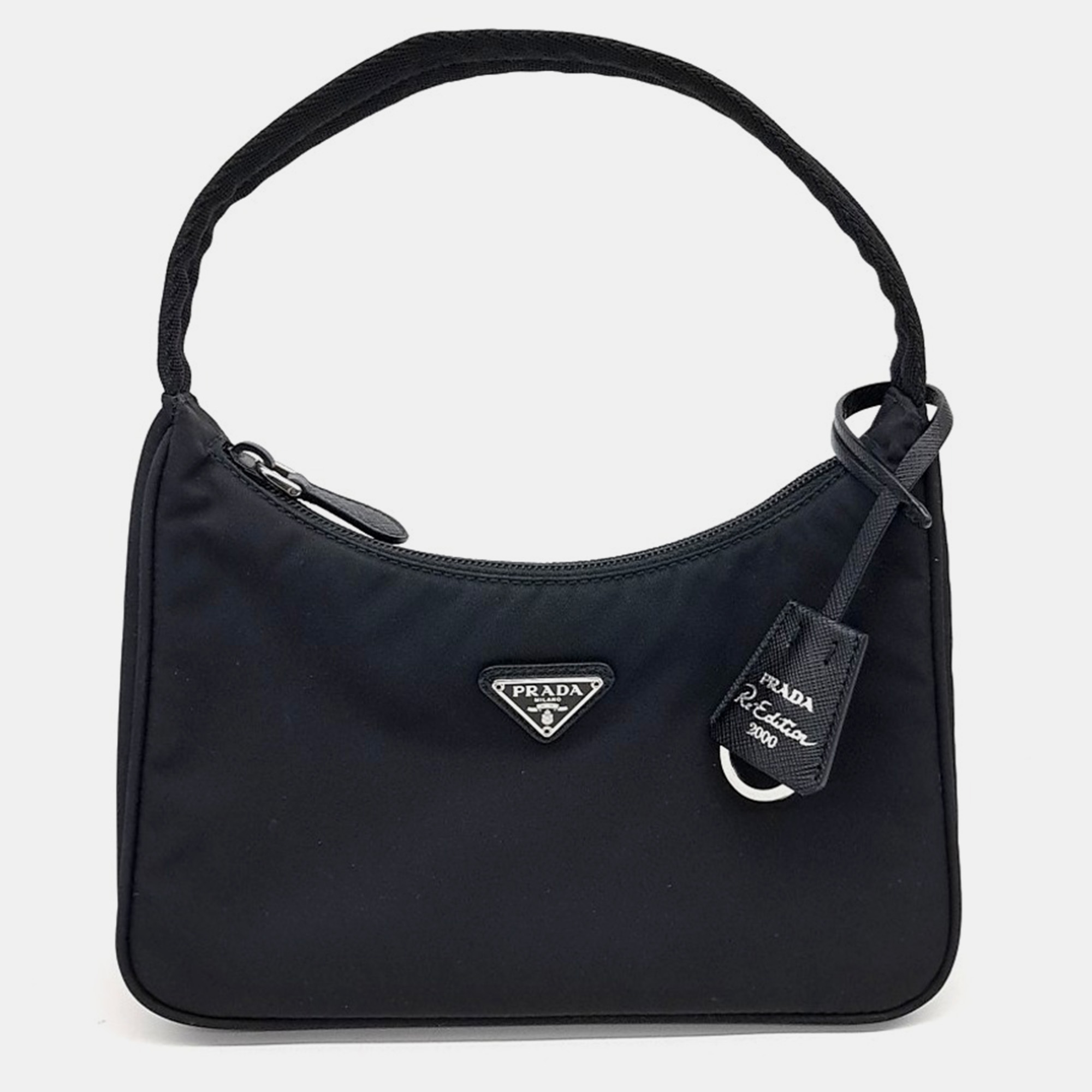 

Prada Black Nylon Tesuto Hobo Bag