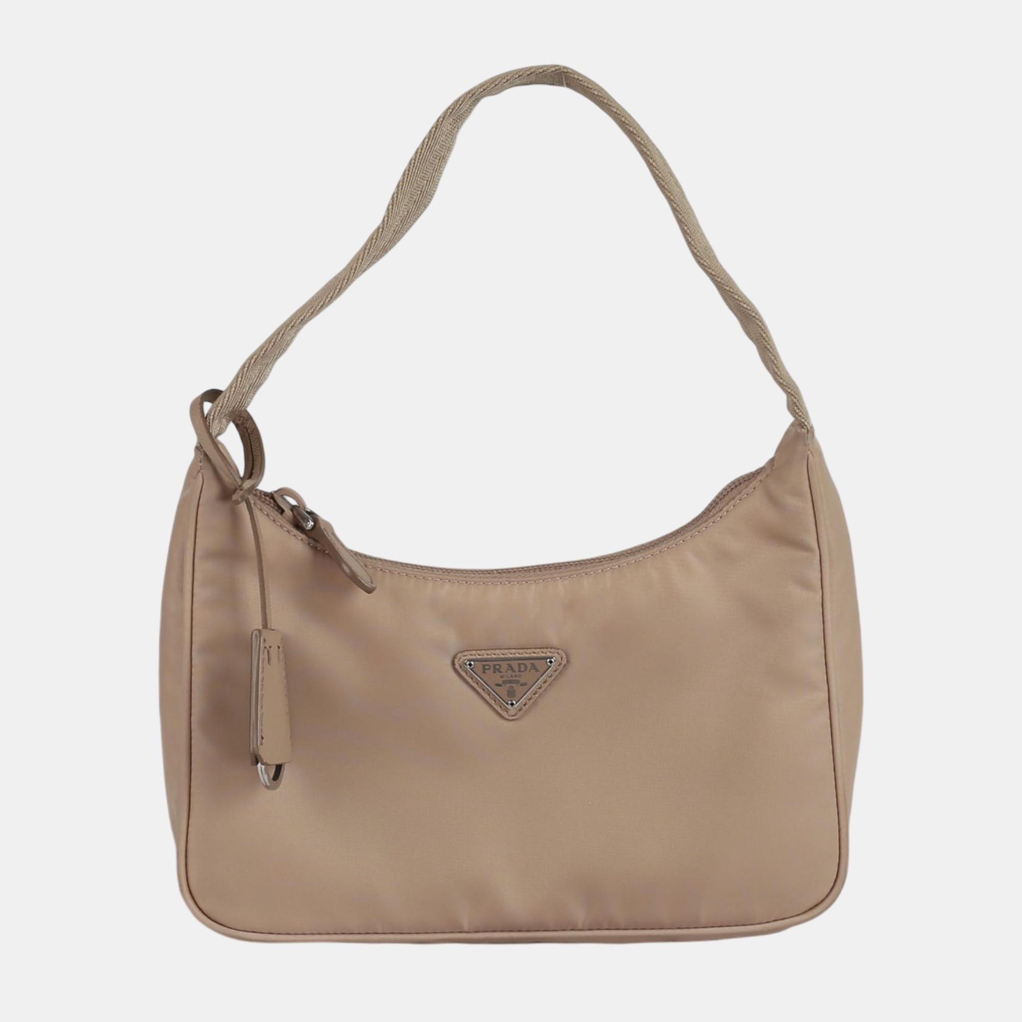 

Prada Re-Edition Hobo Shoulder Bag, Beige