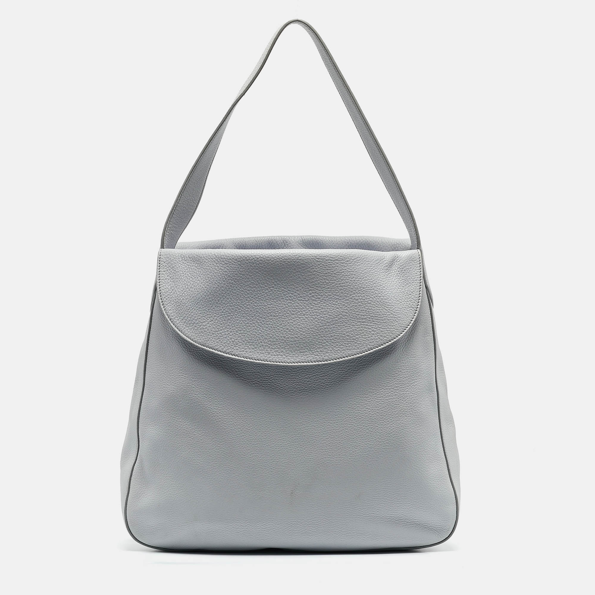 

Prada Light Blue Leather Open Hobo