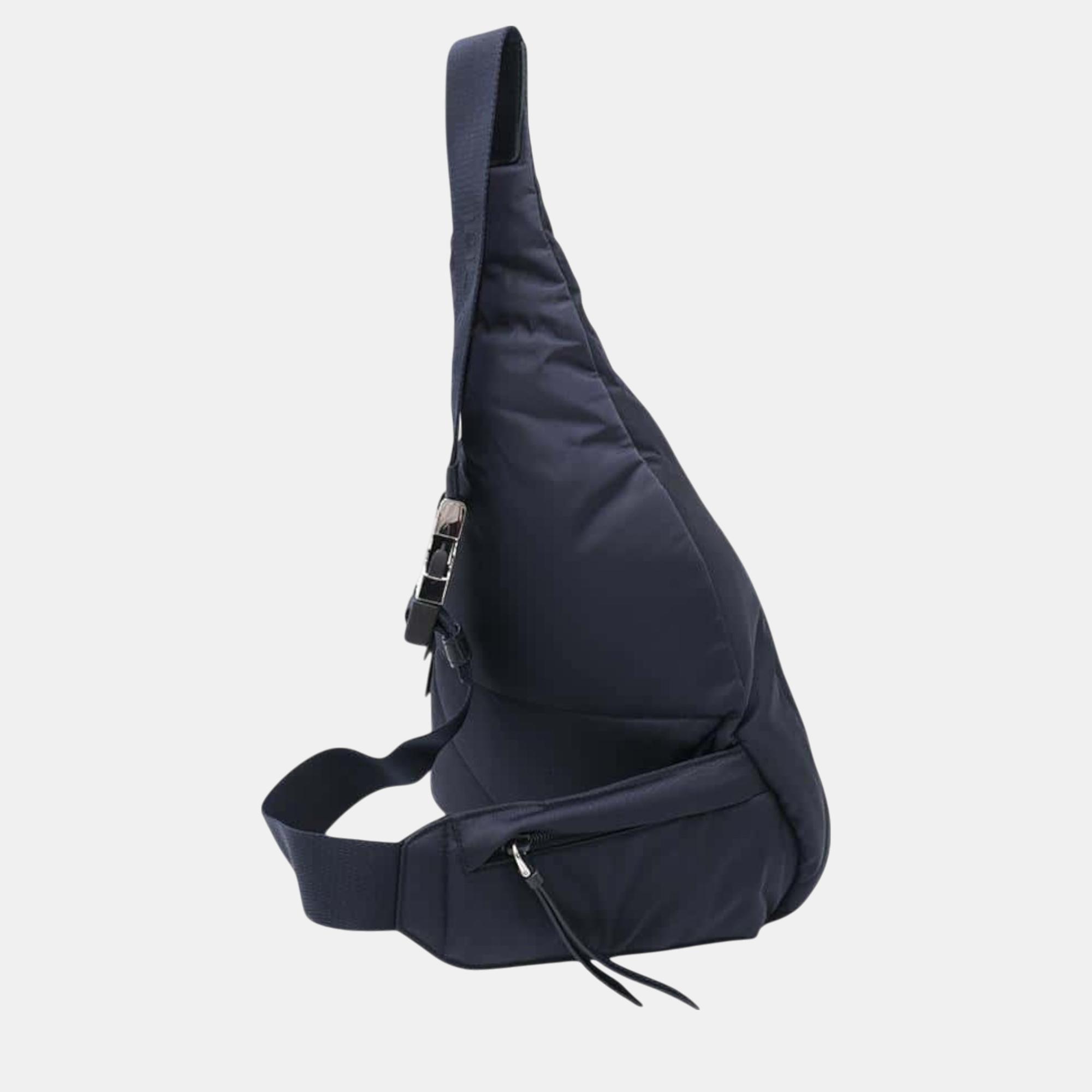 Prada Navy Nylon Crossbody Bag 