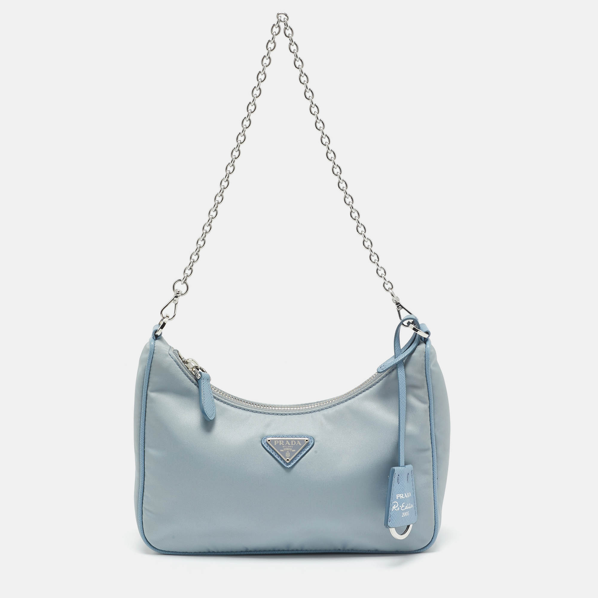 

Prada Light Blue Nylon Re-Edition 2005 Shoulder Bag