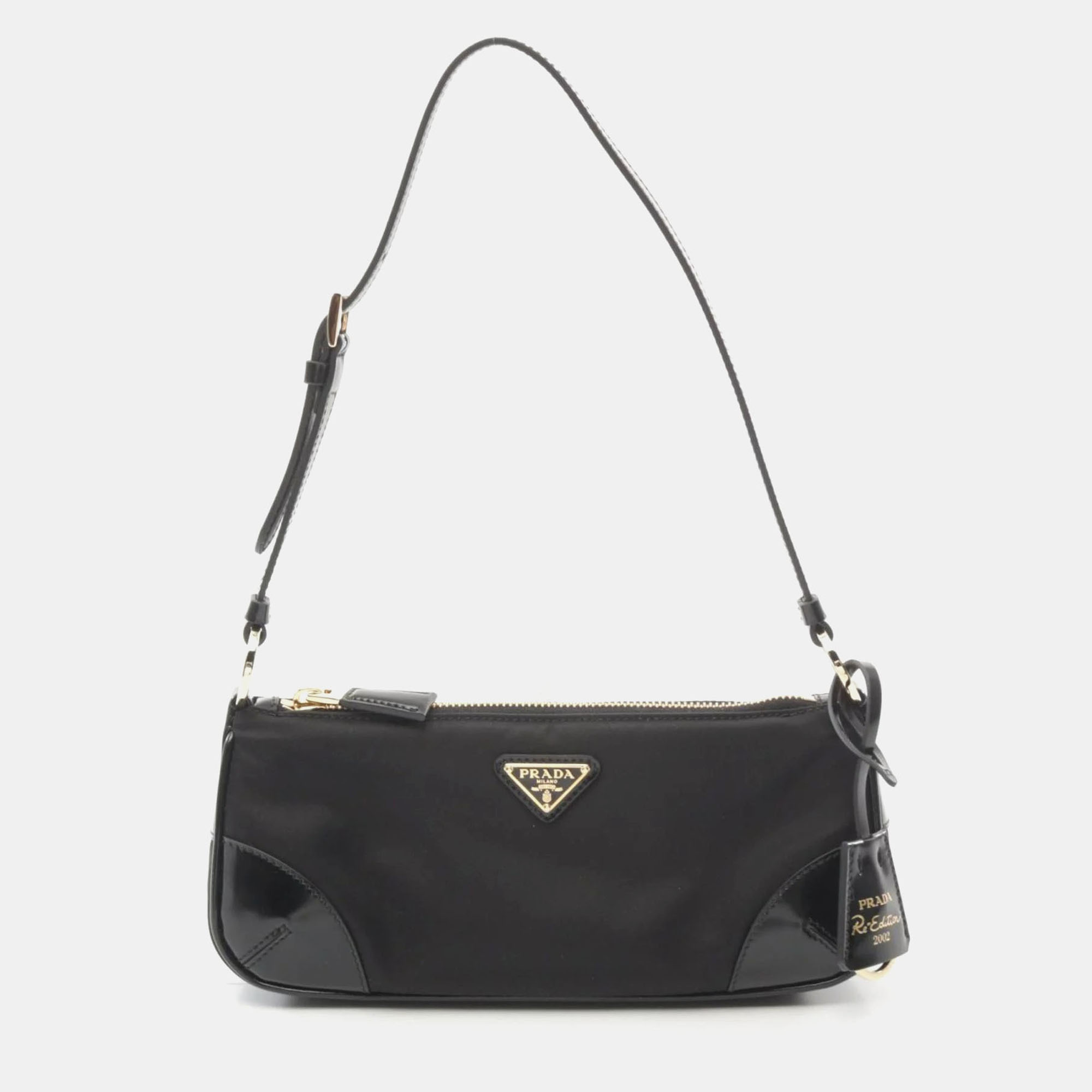 

Prada Black Nylon and Leather Re-Edition 2002 Shoulder Bag