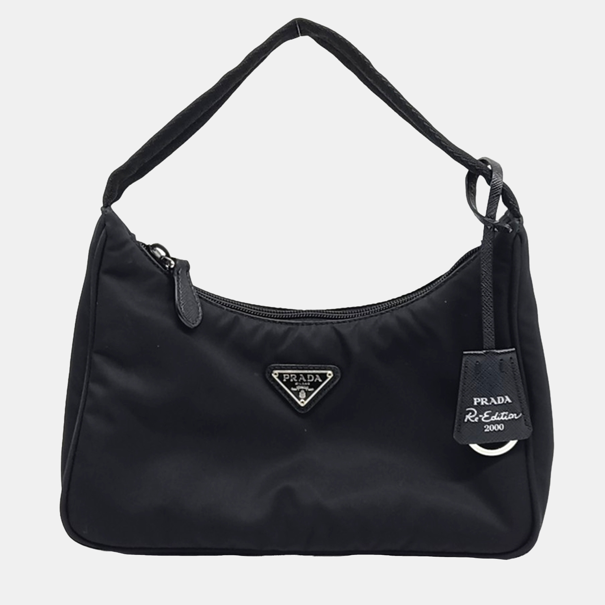 

Prada Black Nylon Tesuto Hobo Bag