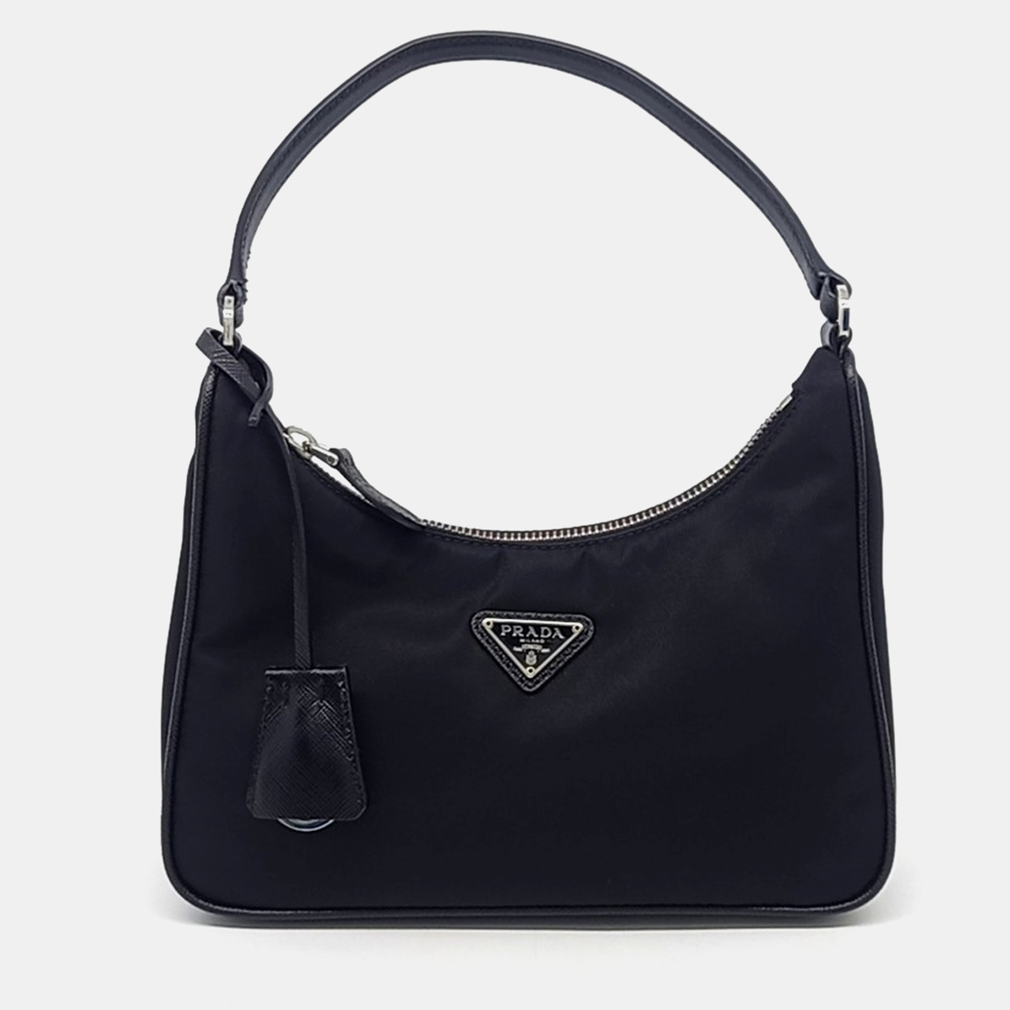 

Prada Black Nylon Prada Black Fabric Re-Nylon Hobo Bag