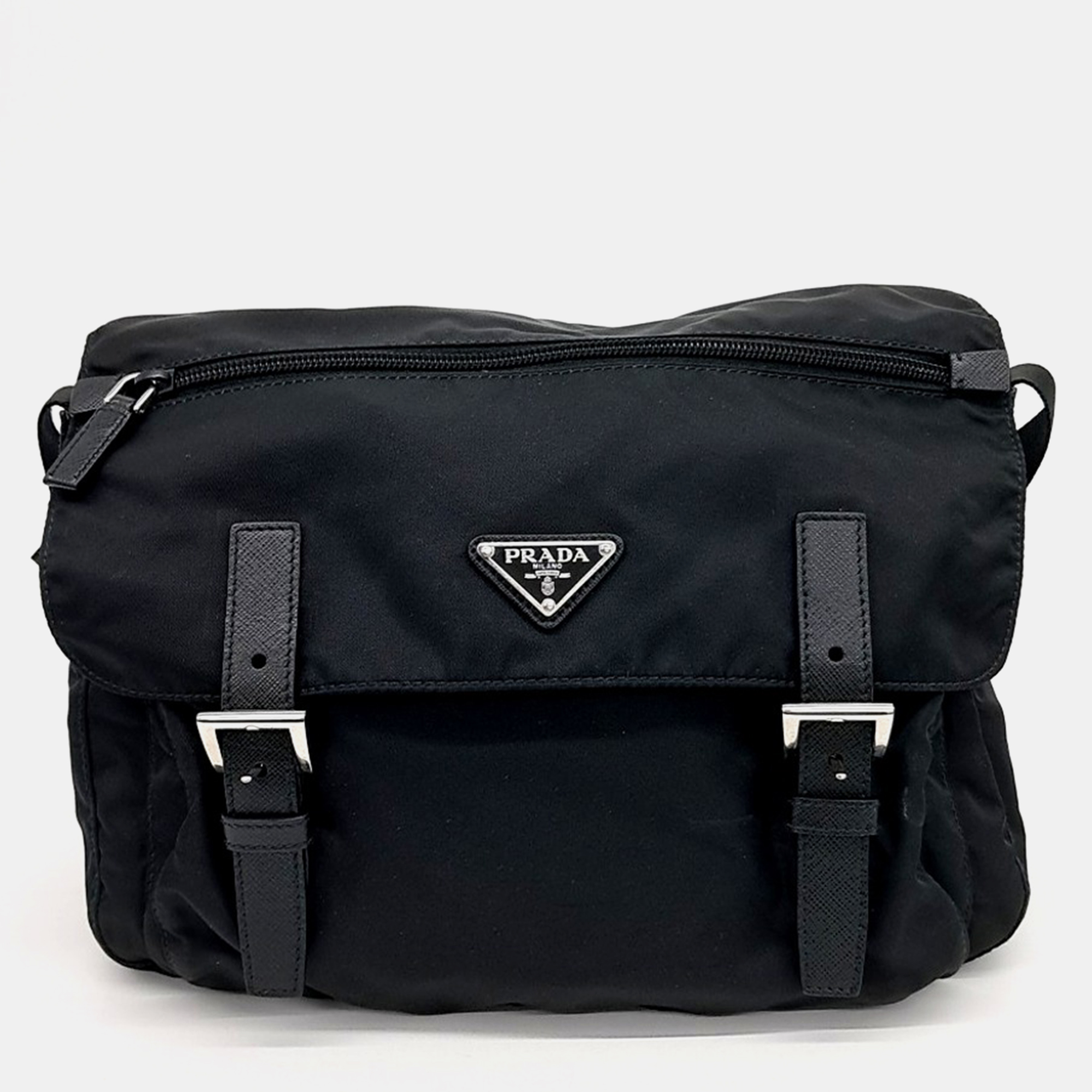 

Prada Black Fabric Messenger Bag