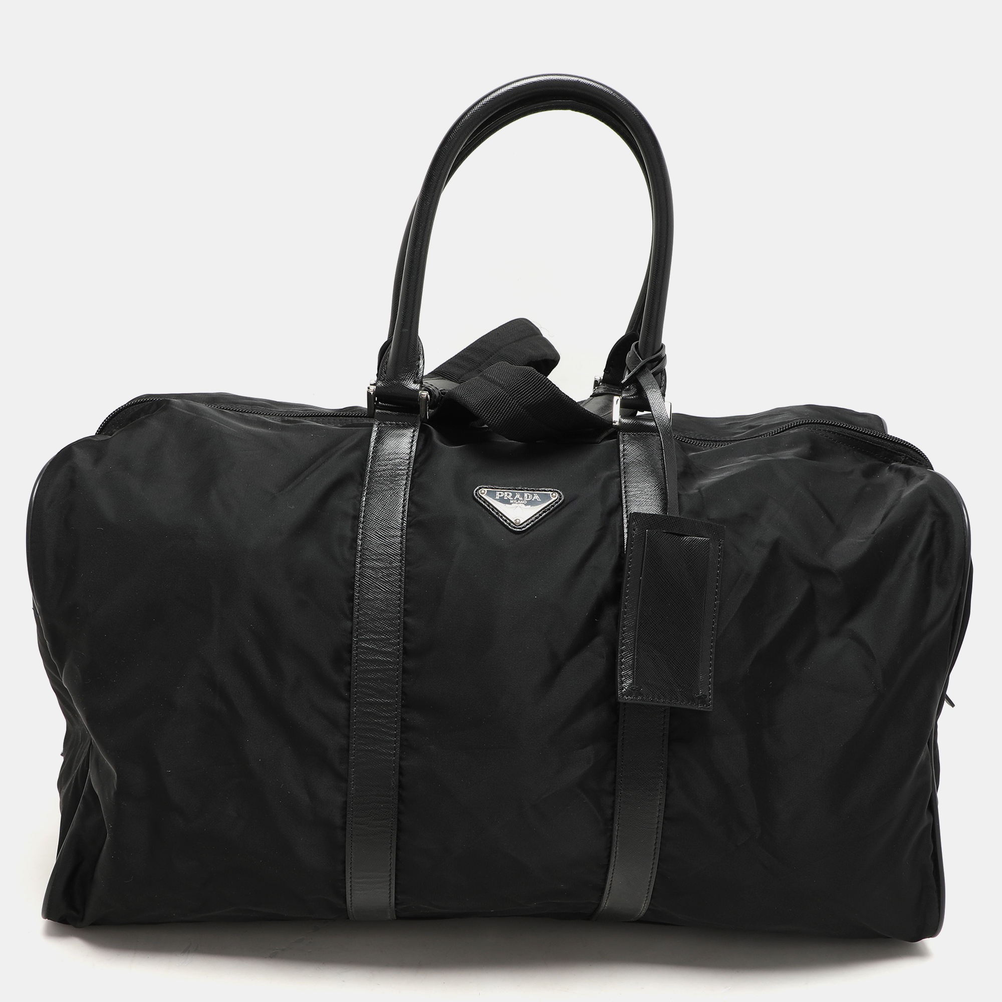 

Prada Black Nylon and Leather Duffle Bag