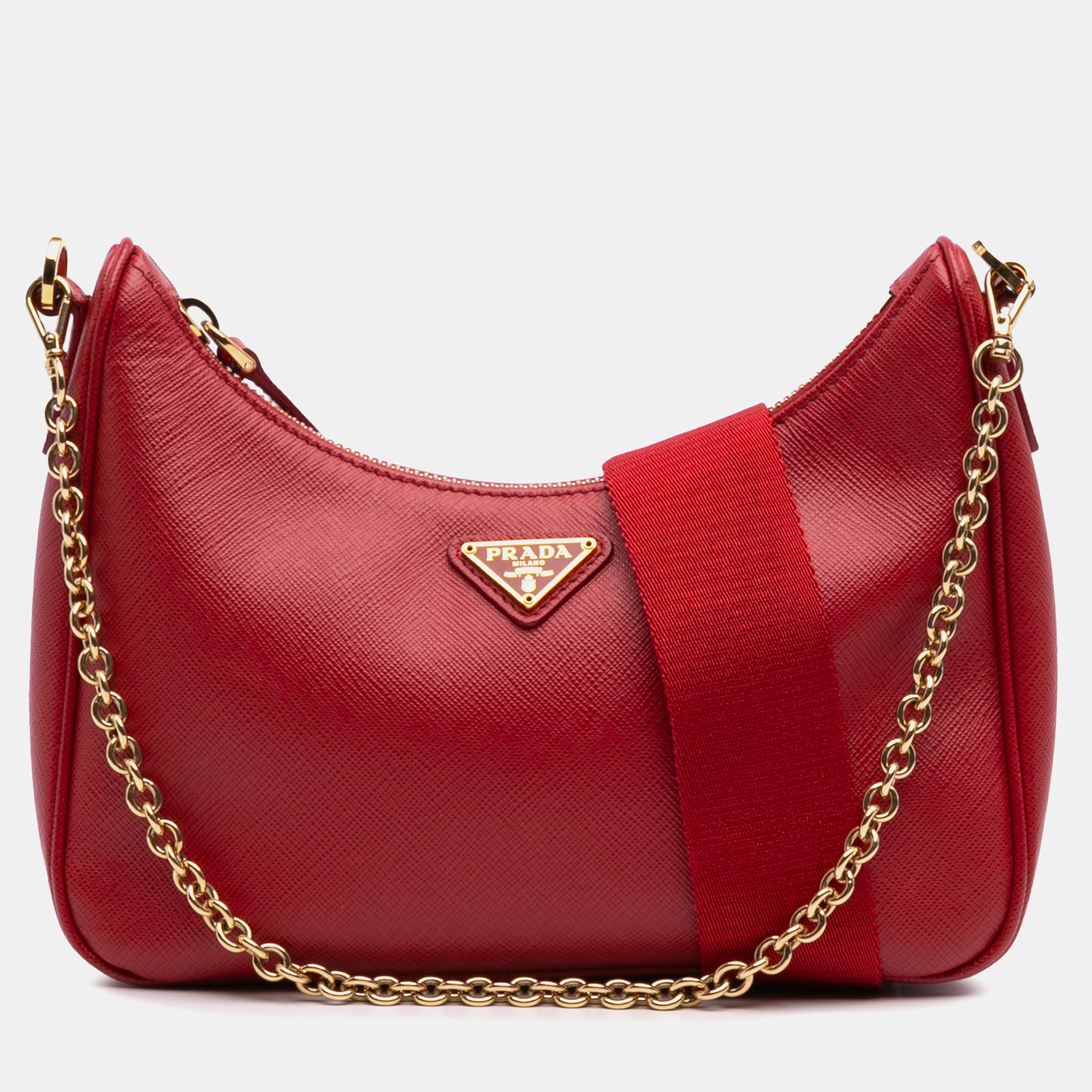 

Prada Red Saffiano Re-Edition 2005 Satchel