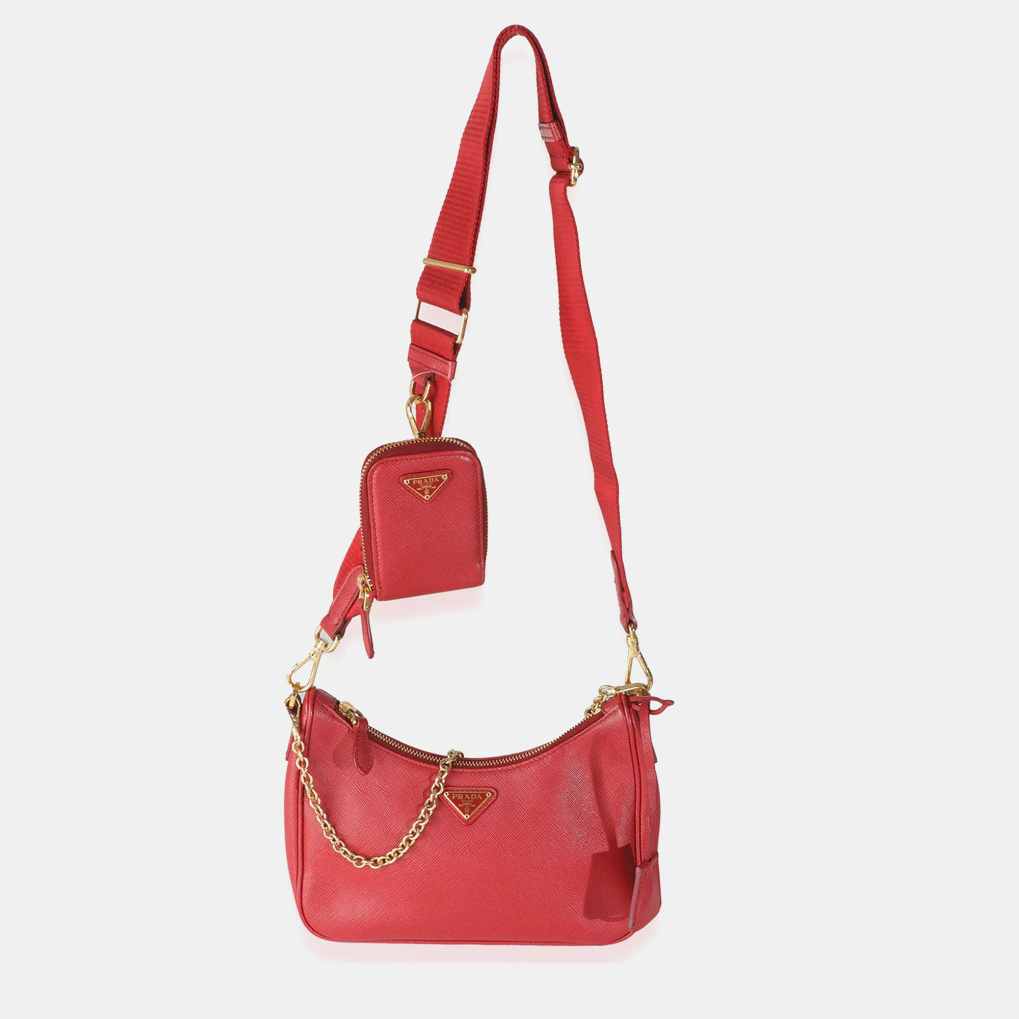 

Prada Fiery Red Saffiano Re Edition 2005 Bag