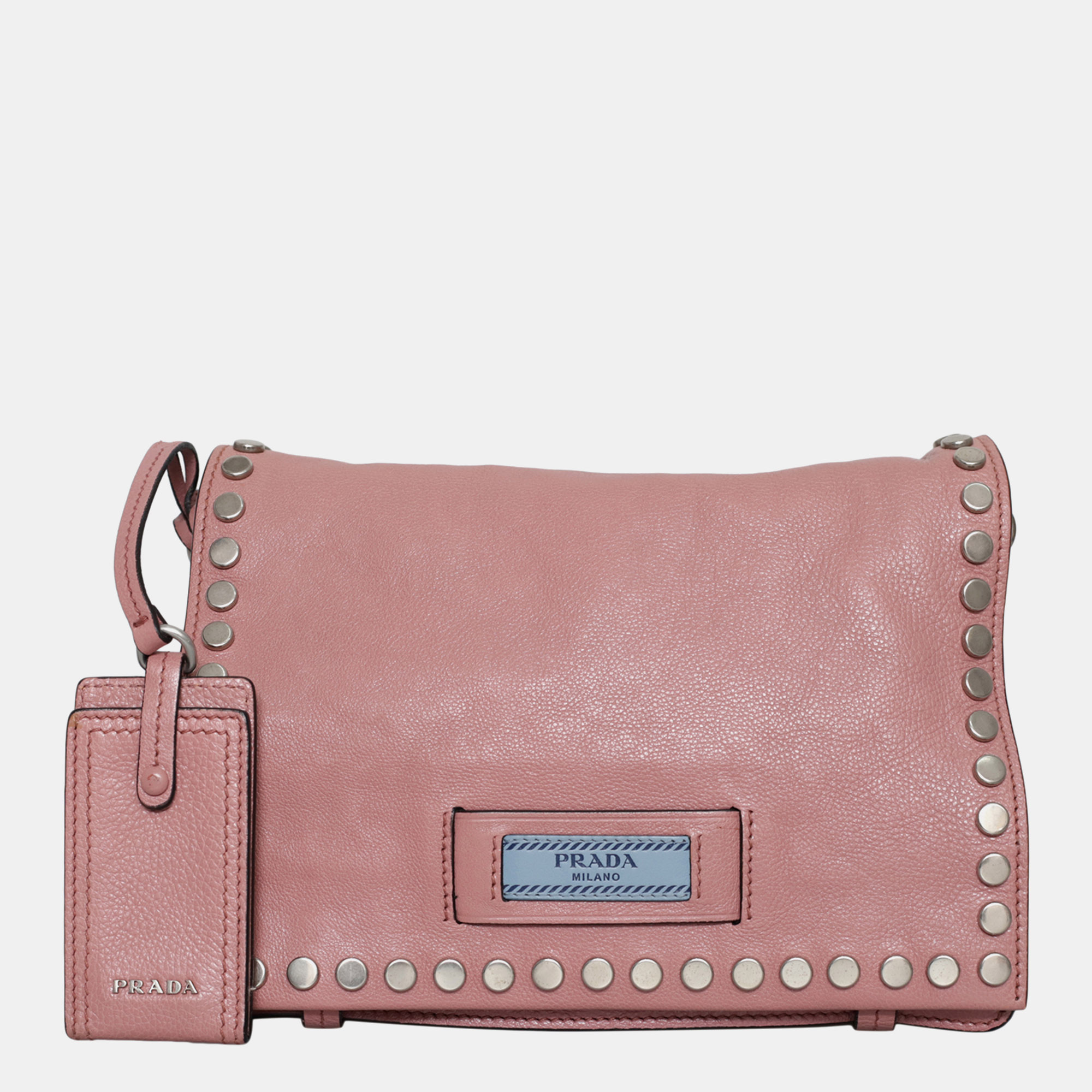 

Glace Calf Etiquette Crossbody Bag, Pink