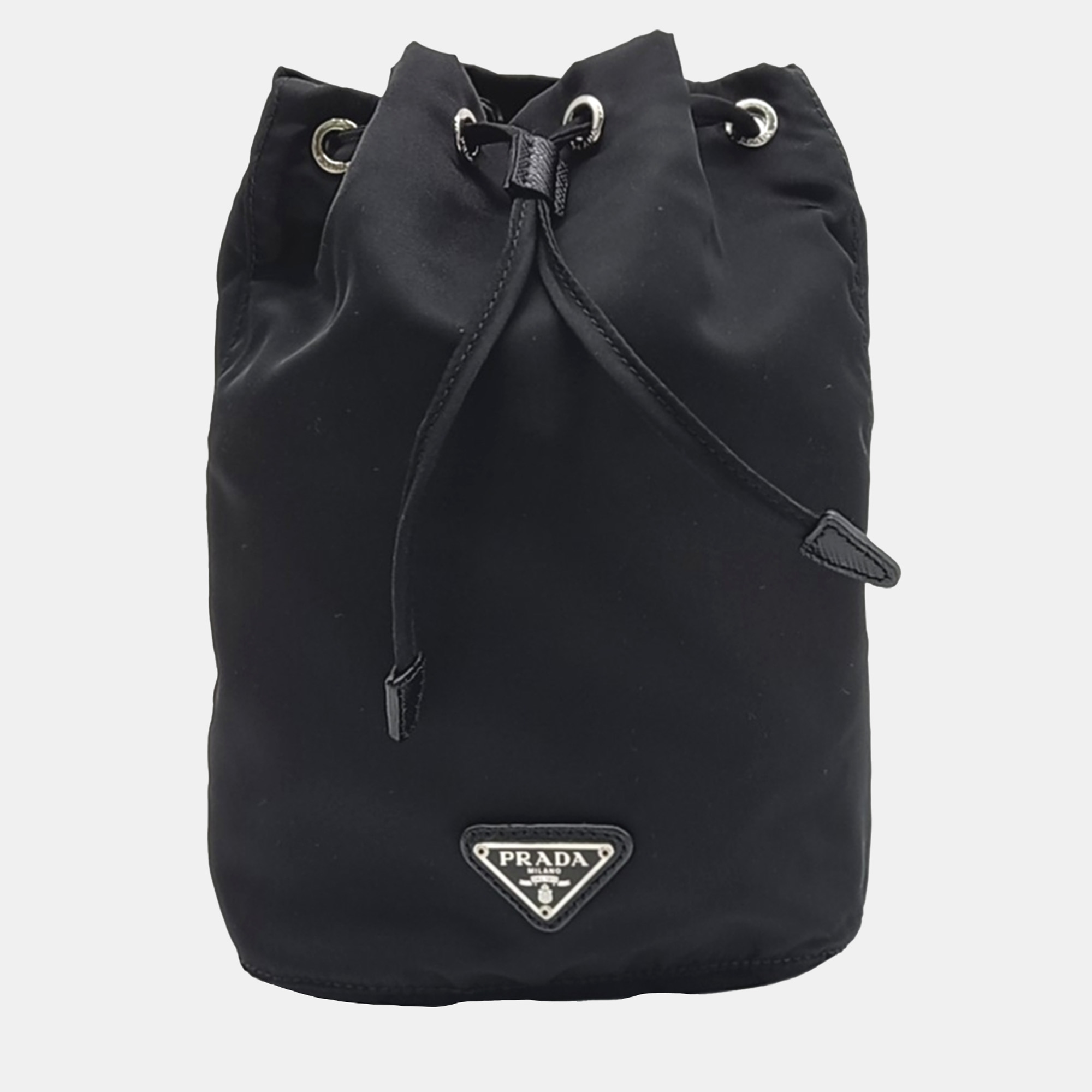 

Prada Black Nylon Bucket Pouch