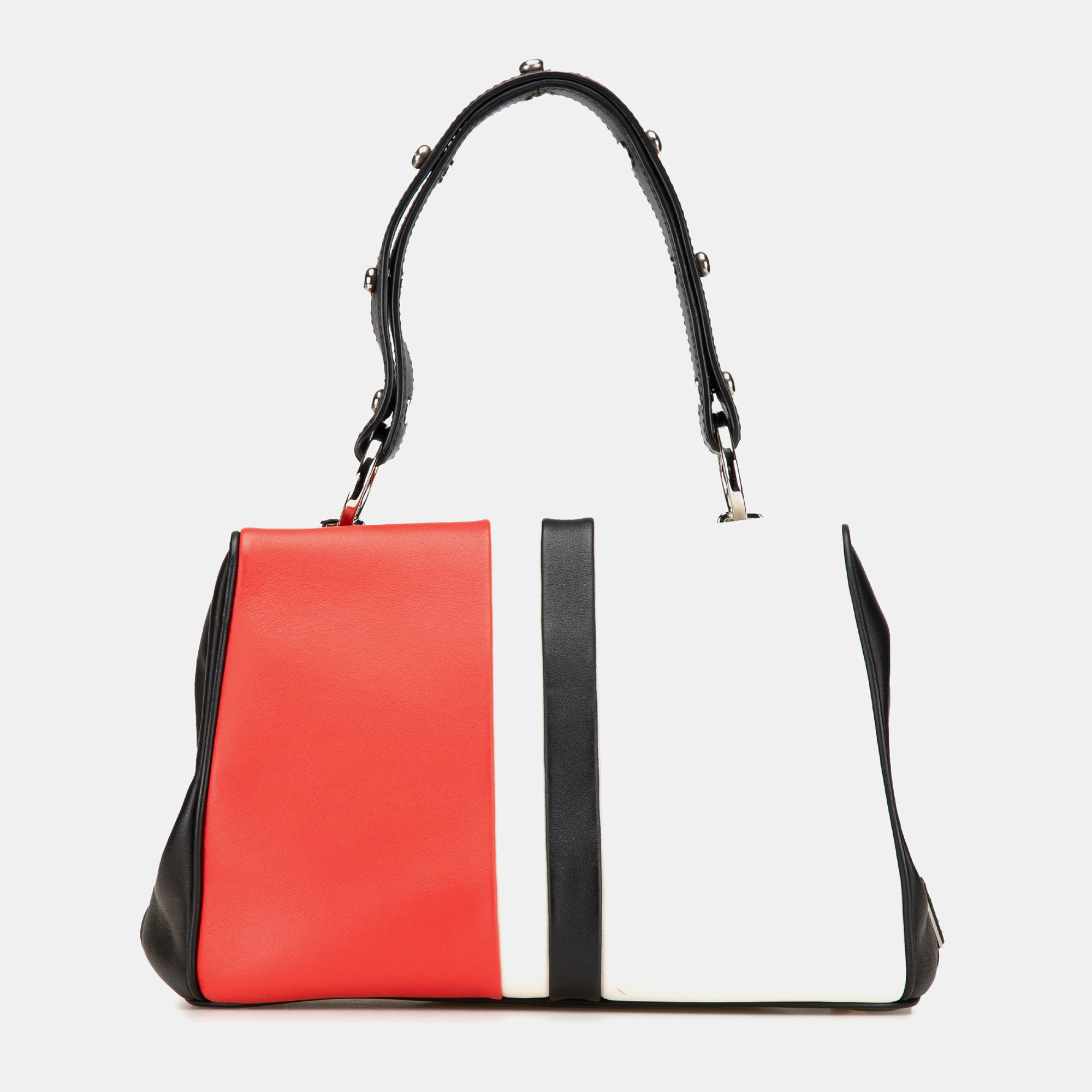 

Prada Red Leather Baiadera Frame Bag