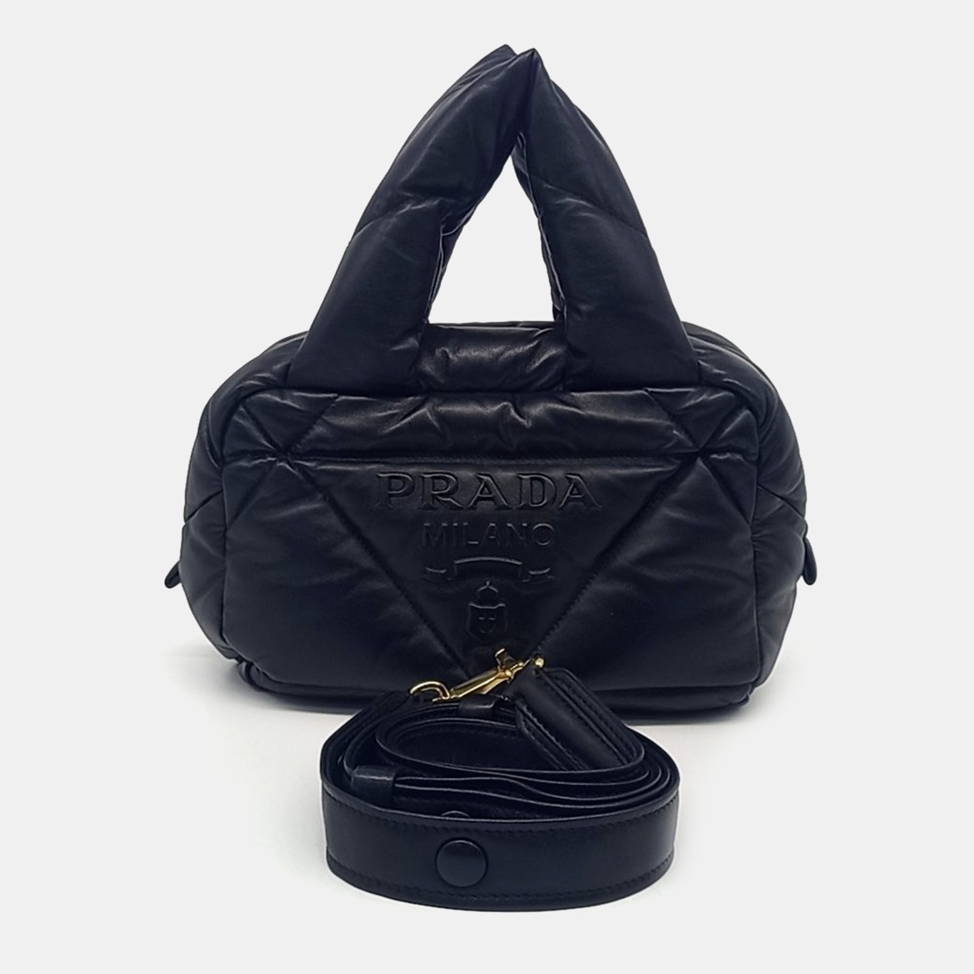 

Prada Black Leather padded nappa tote bag